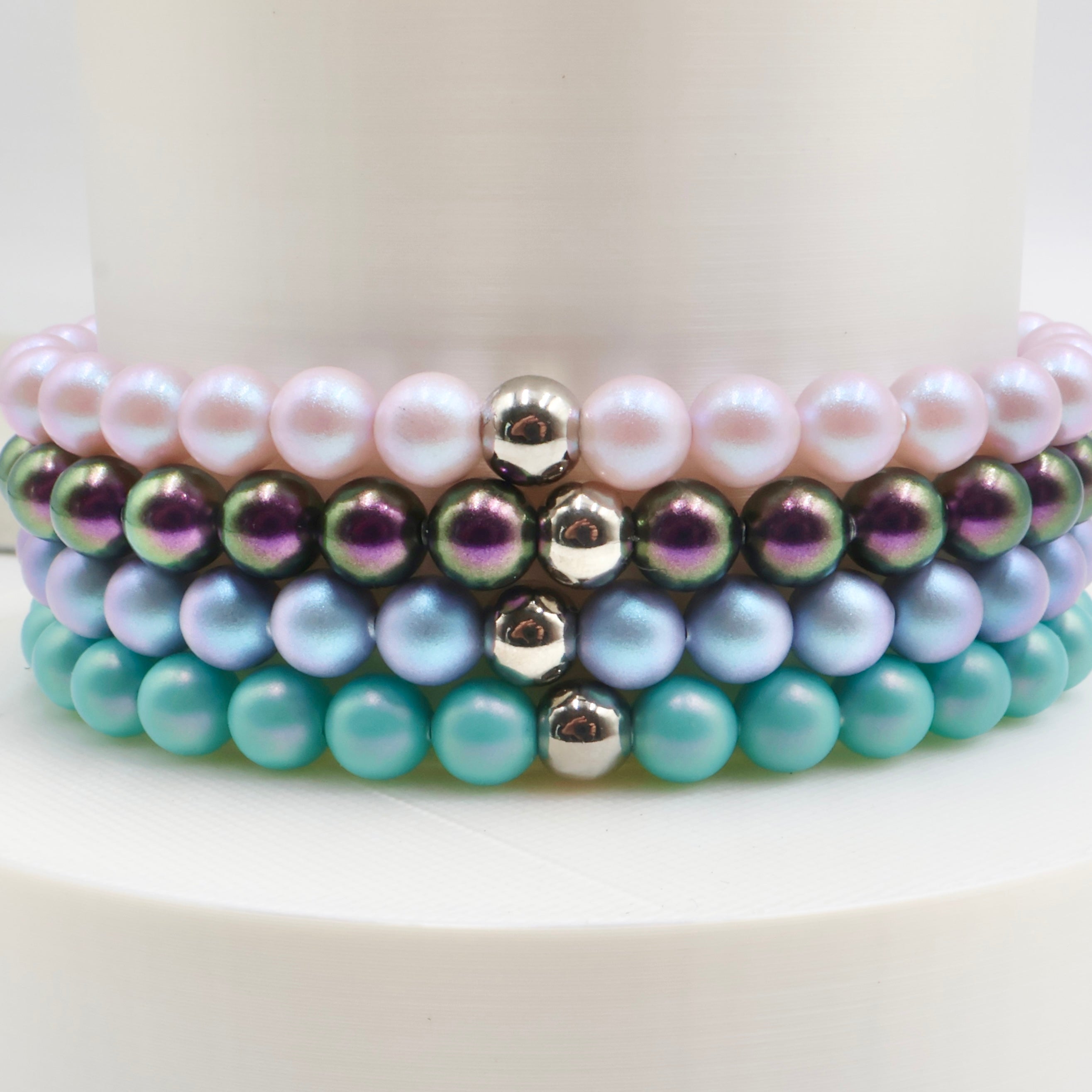 Austrian Crystal Pearl Bracelets