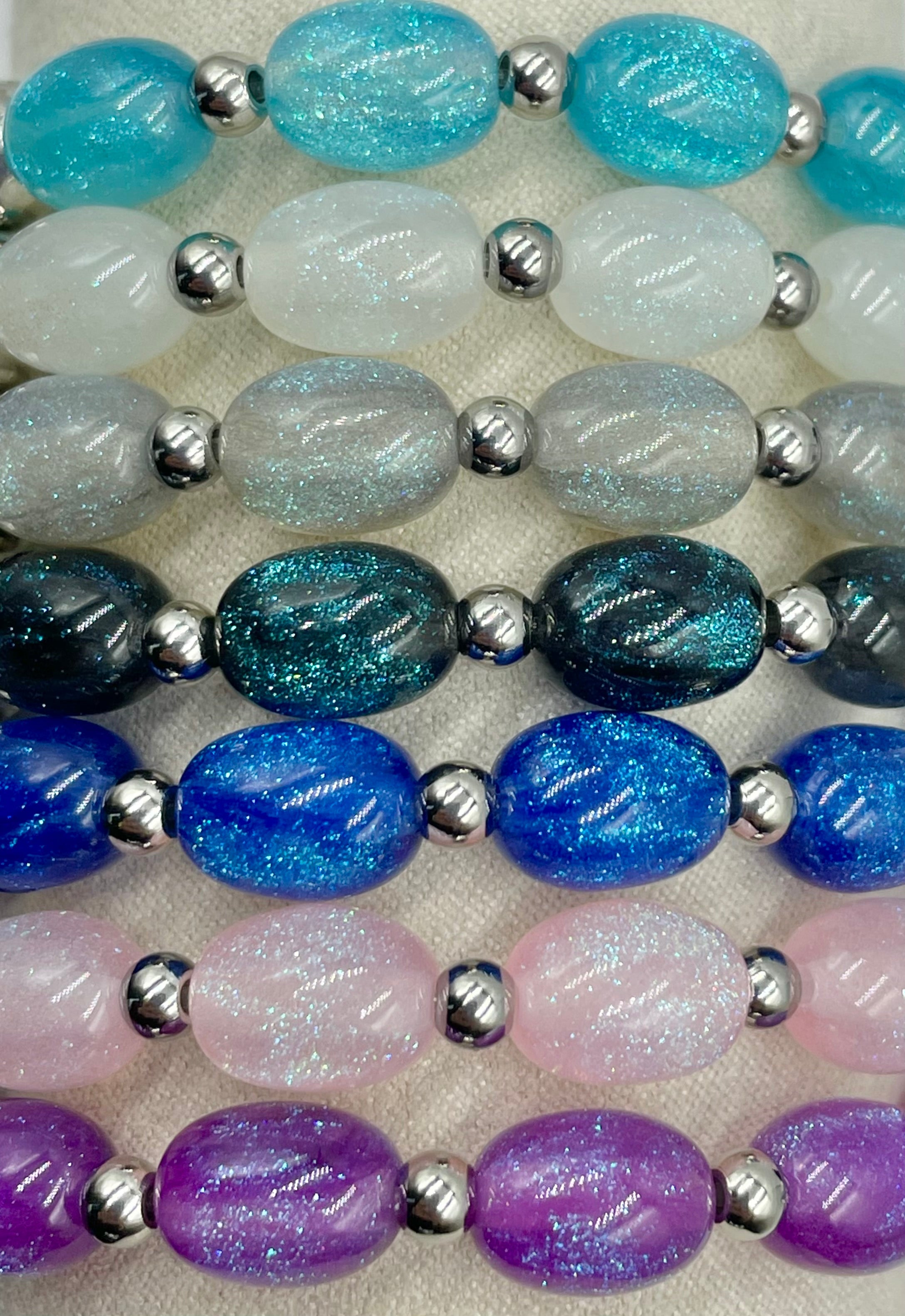 Sparkling Night Sky Oval Bracelets