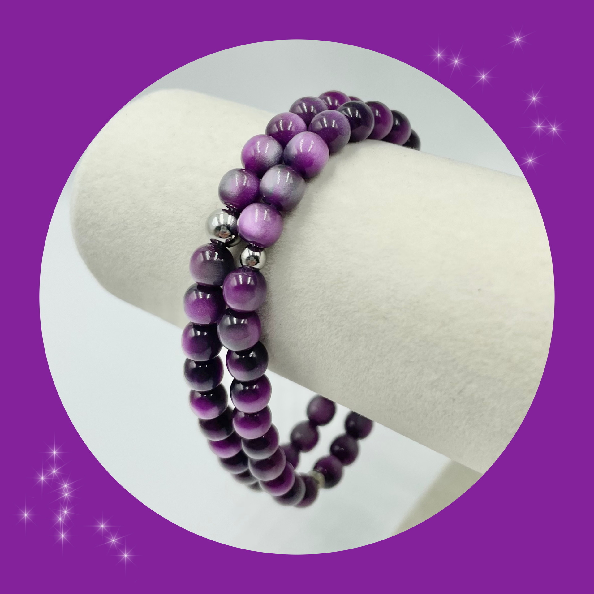 Grape Haze Wrap Bracelet