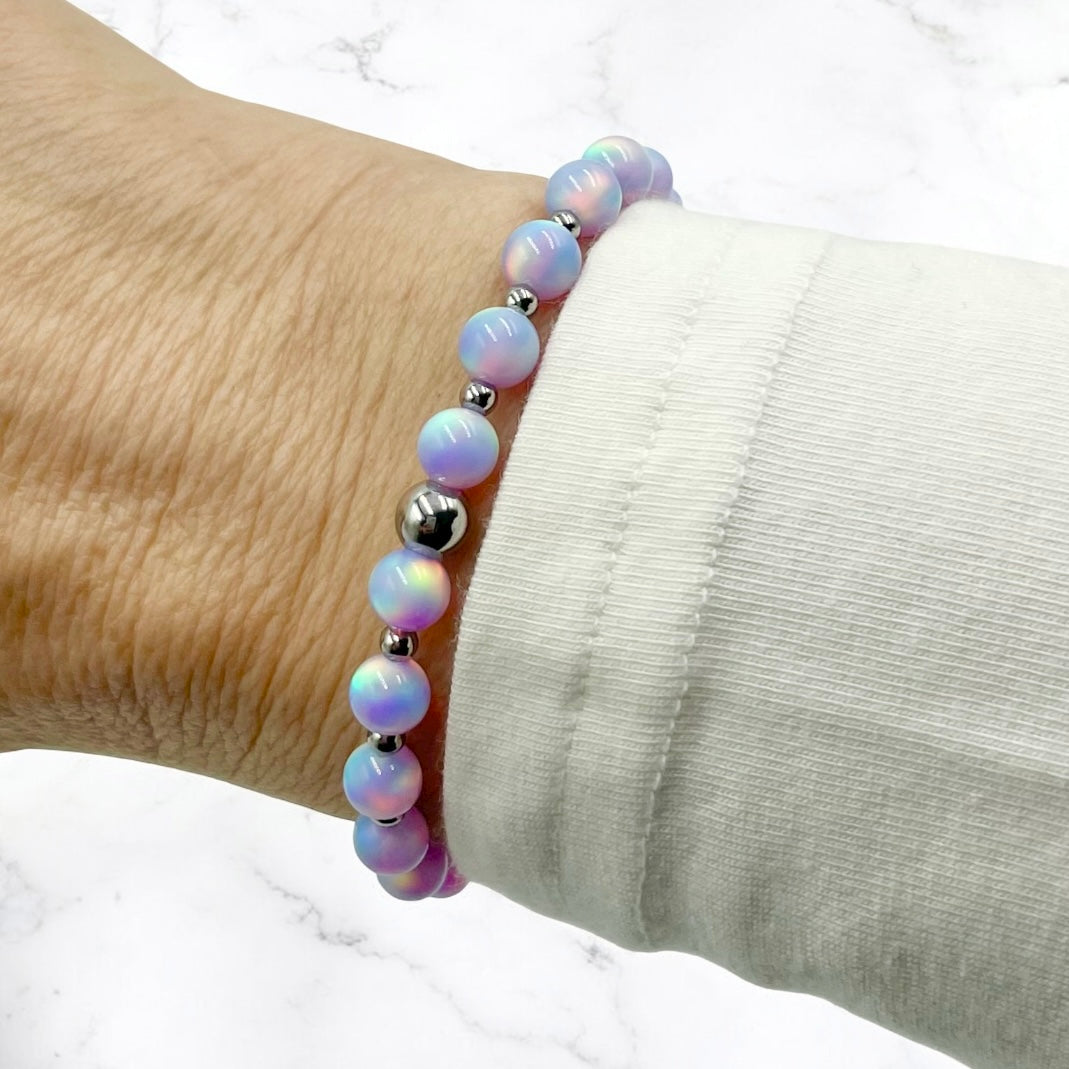 Opal Line Accented Bracelet ~ Periwinkle
