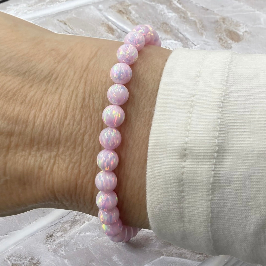Opal Line Bracelet ~ Pink Chiffon