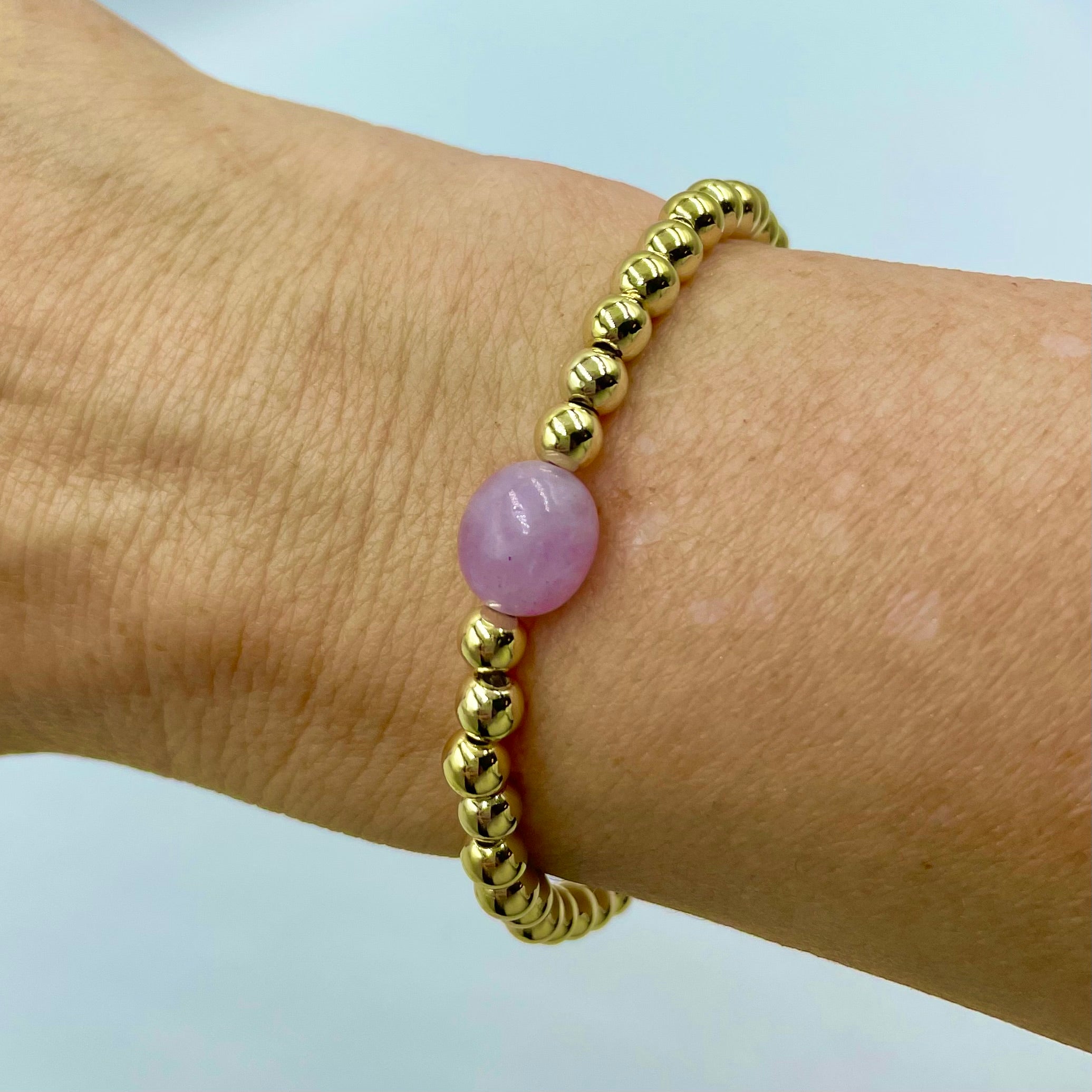 14K Gold Filled Bracelet with Nugget ~ Amethyst