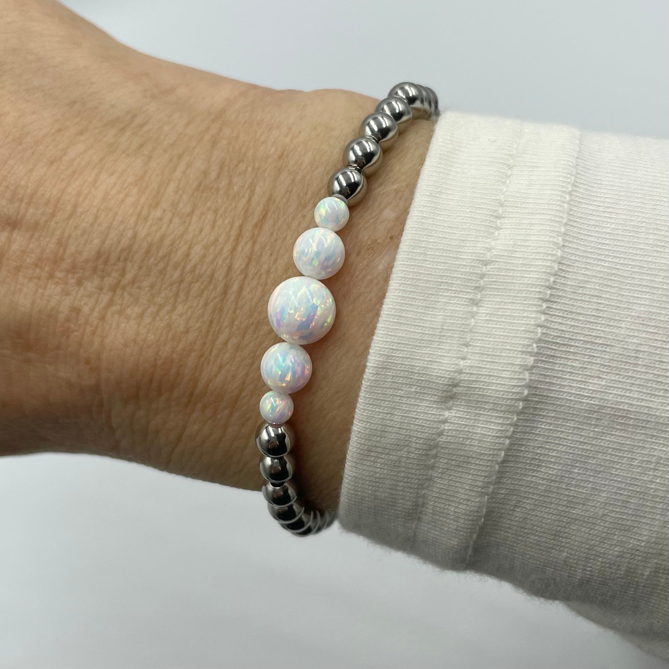 Opal Cascade Bracelet ~ Snowdrop