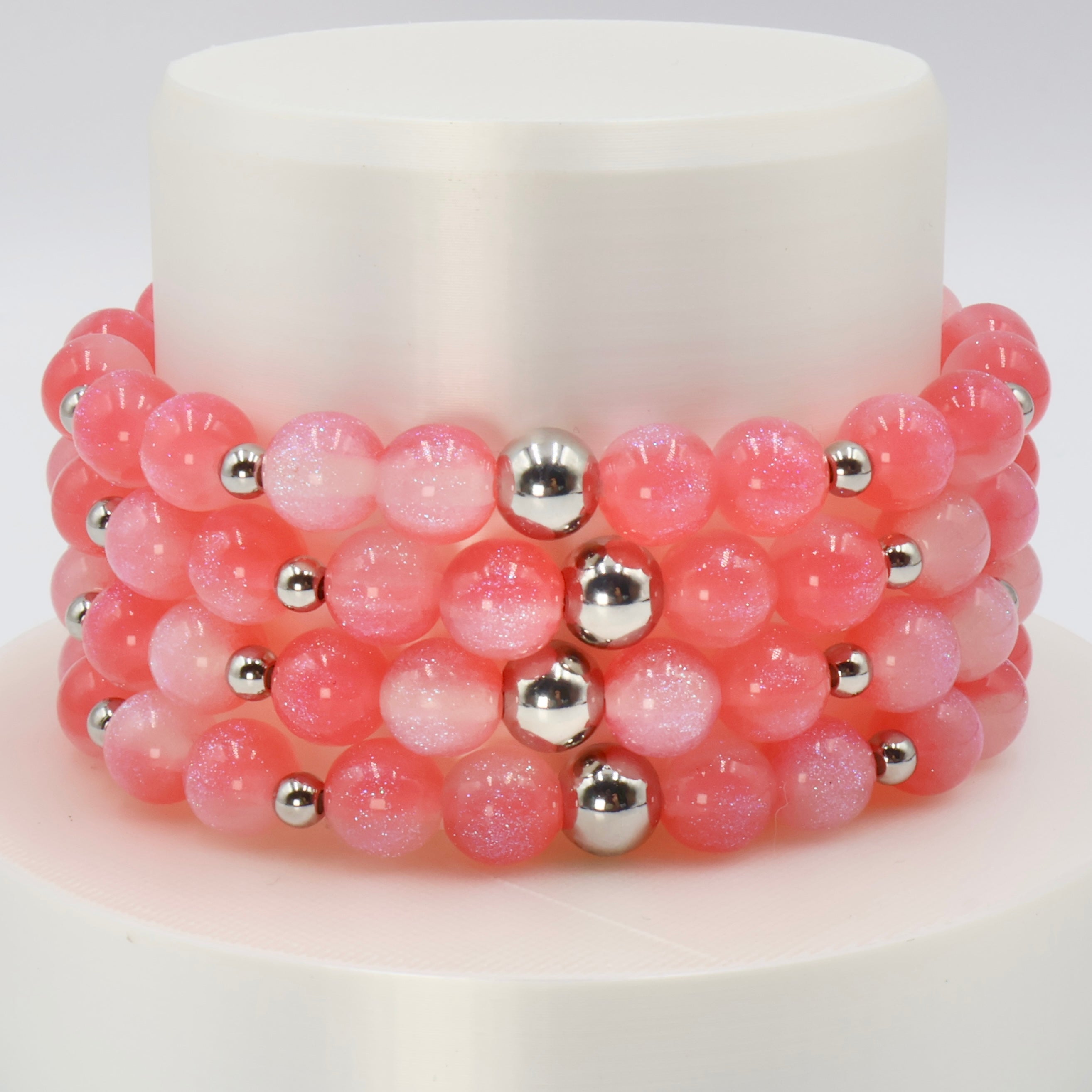 Sparkling Night Sky Gradient ~ Bright Coral Pop