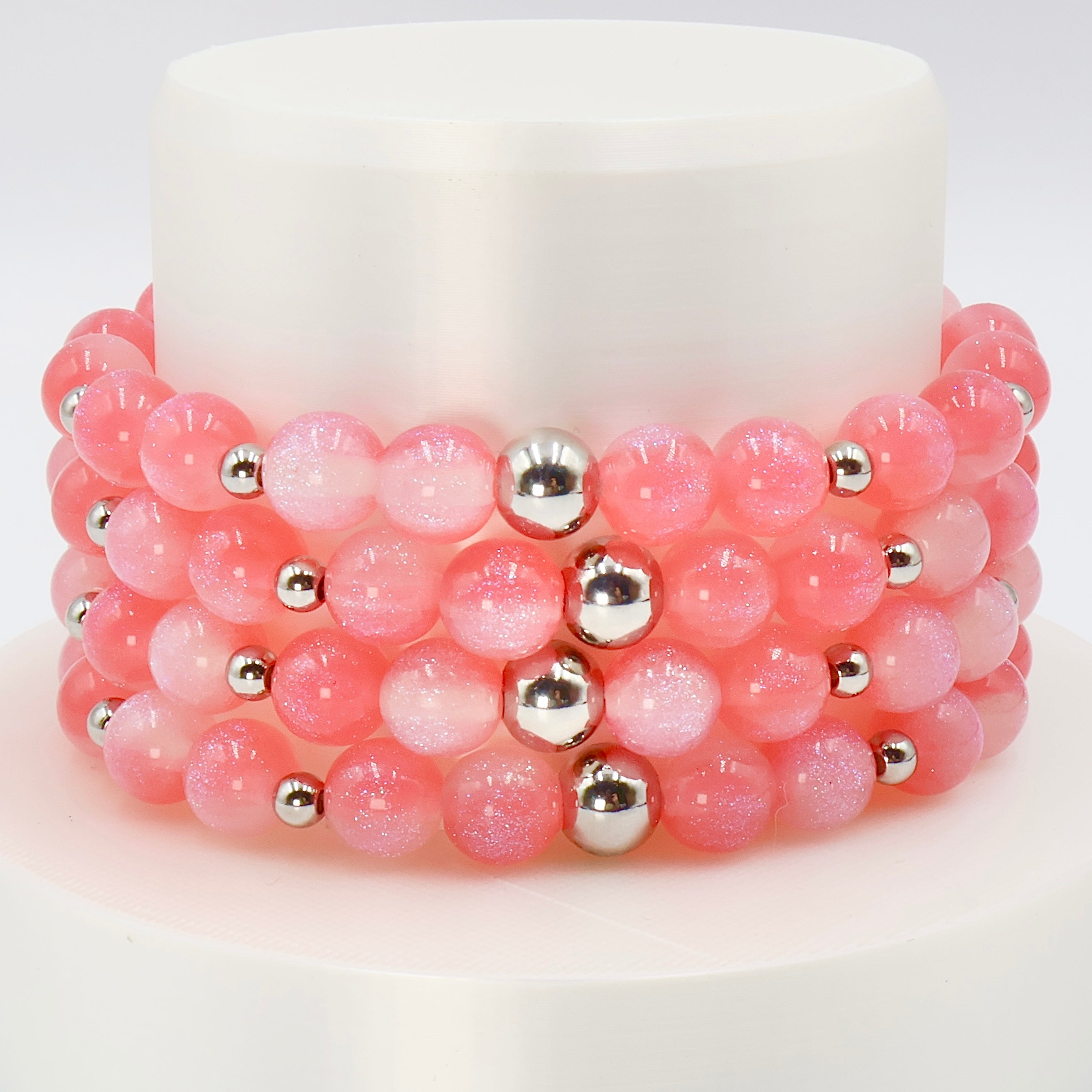 Sparkling Night Sky Gradient ~ Bright Coral Pop