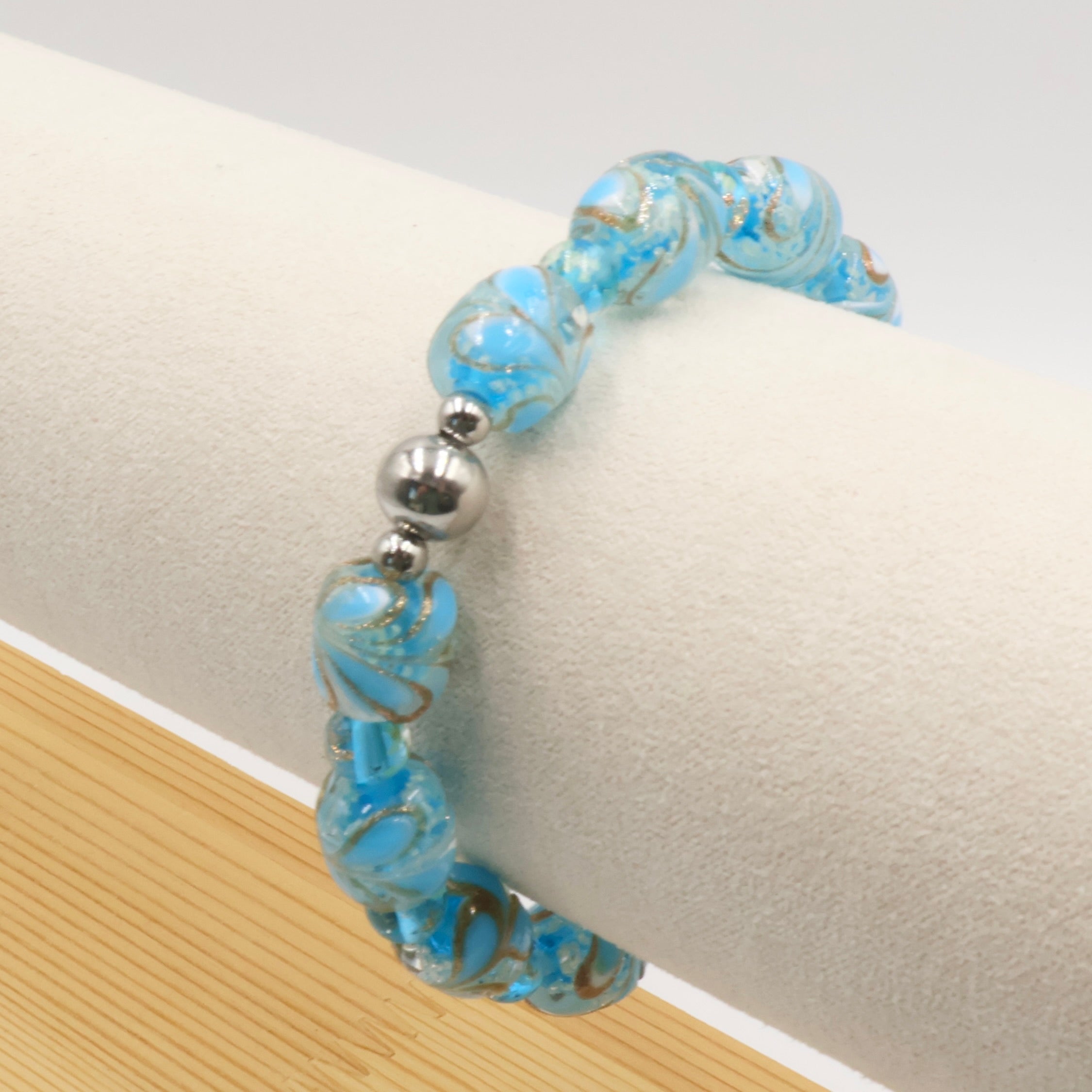 Luminous Feather Glow Bracelet ~ Sky Blue