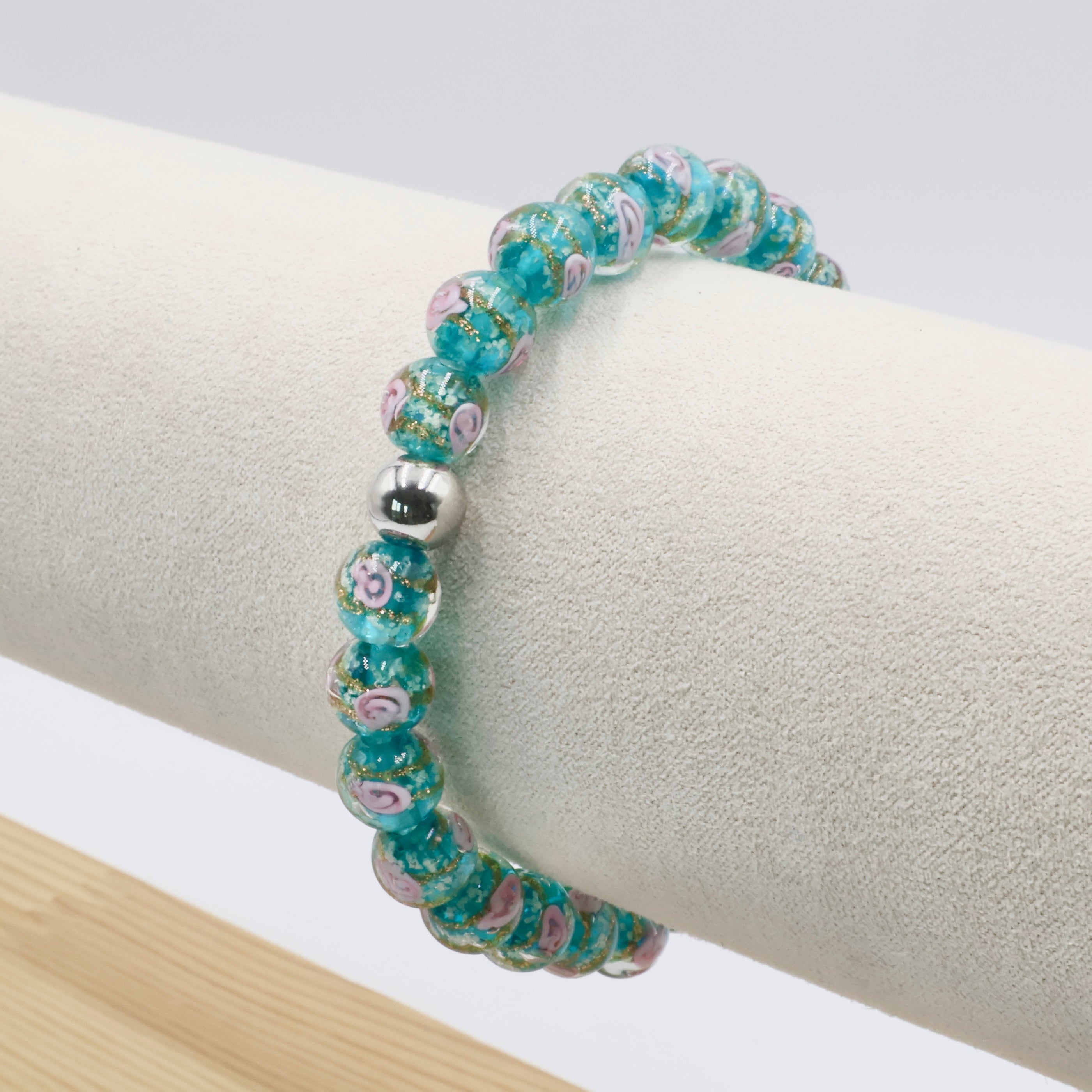 Luminous Rose Bracelet ~ Teal