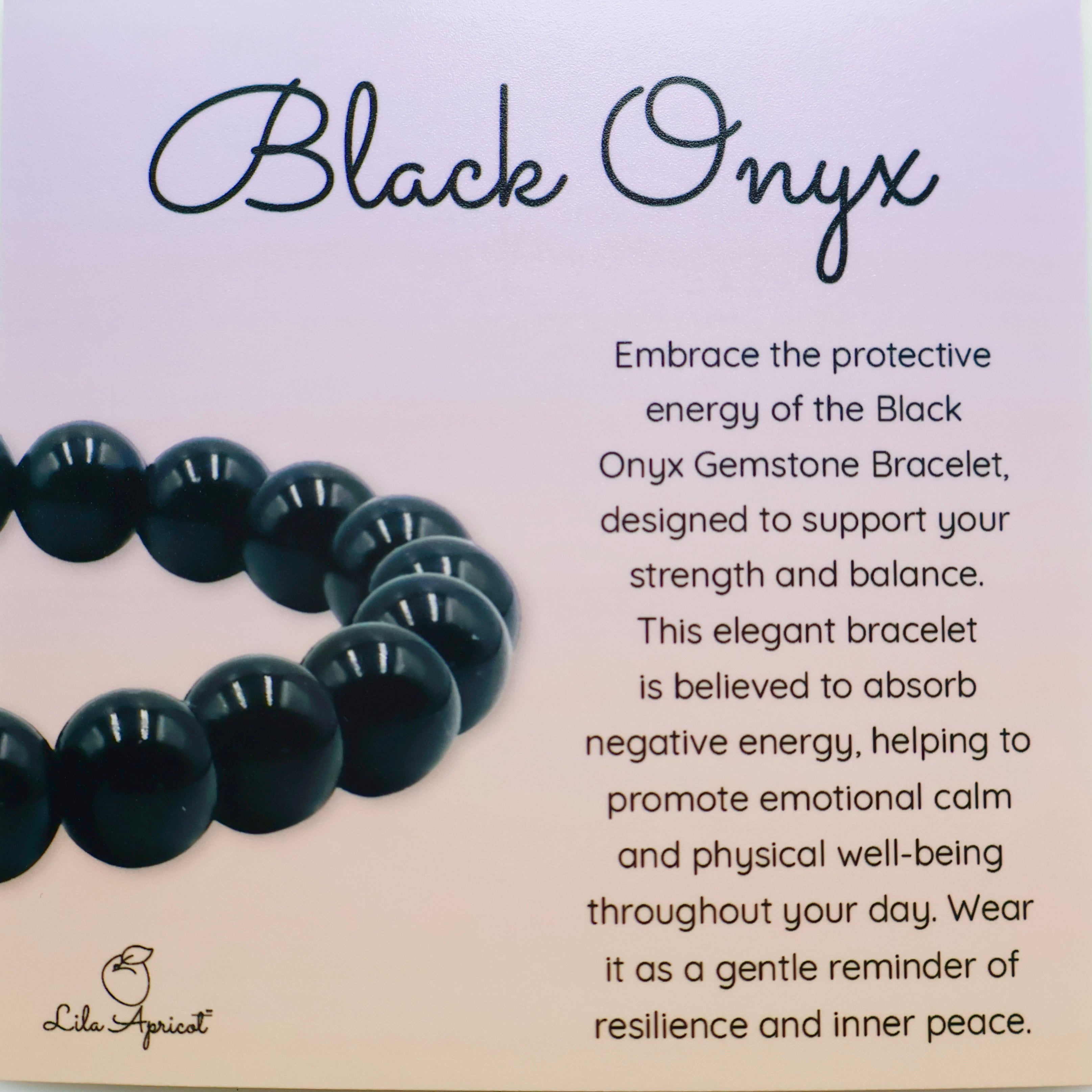 Black Onyx Gemstone Bracelet