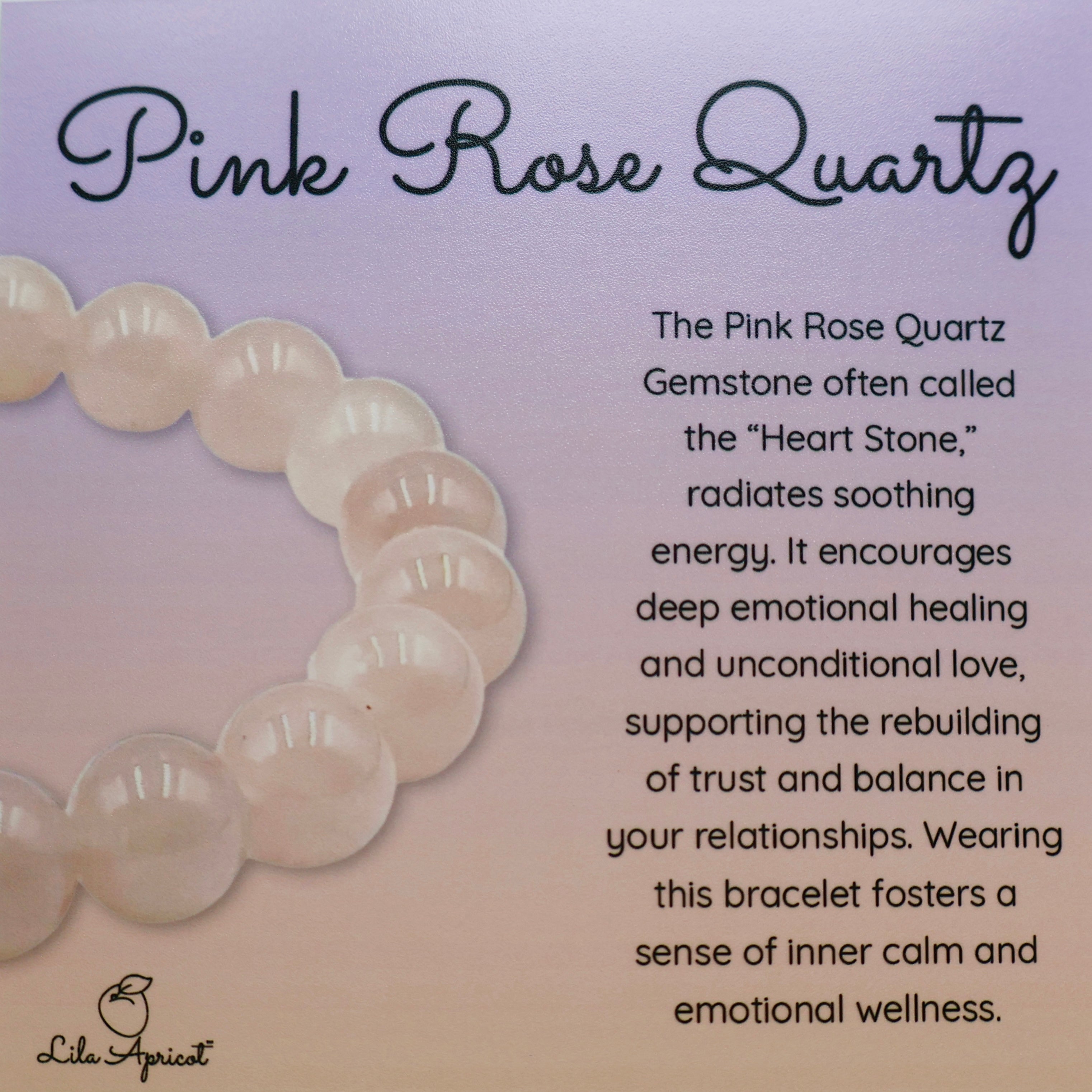 Pink Rose Quartz Gemstone Bracelet