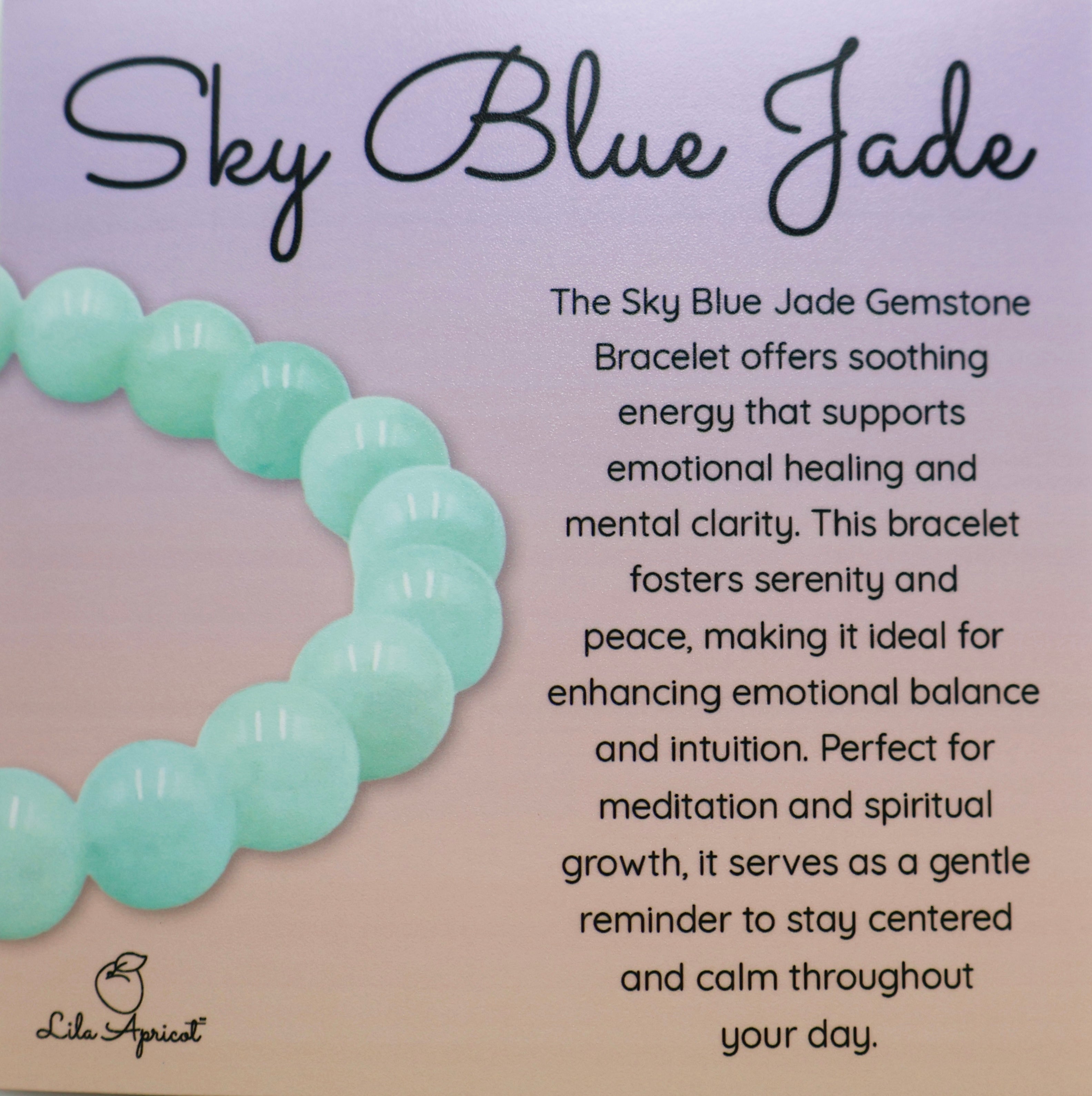 Sky Blue Jade Gemstone Bracelet