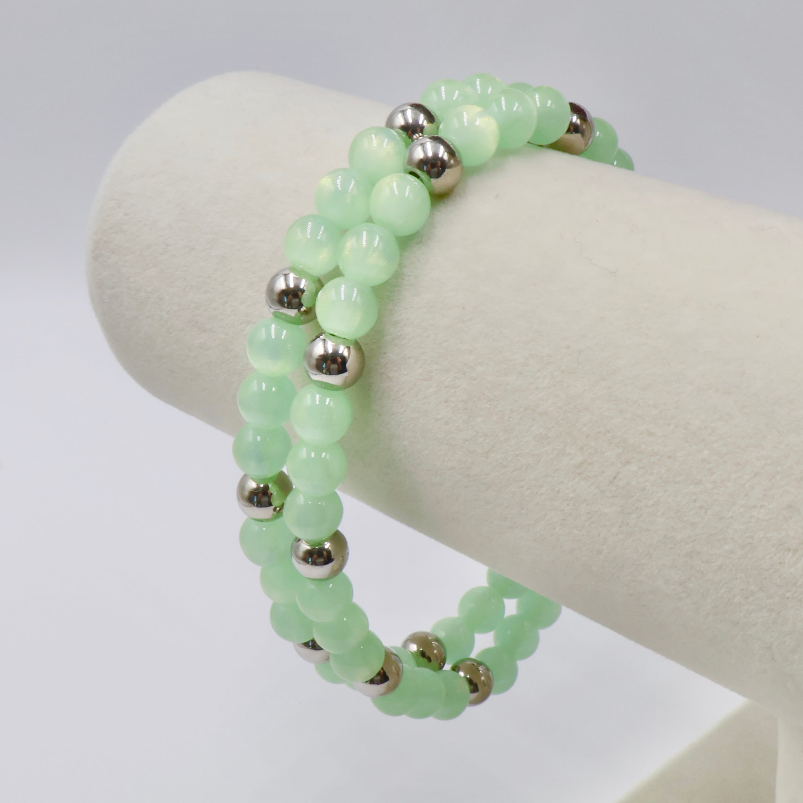 Dreamy Night Sky Wrap Bracelet ~ Mint Breeze