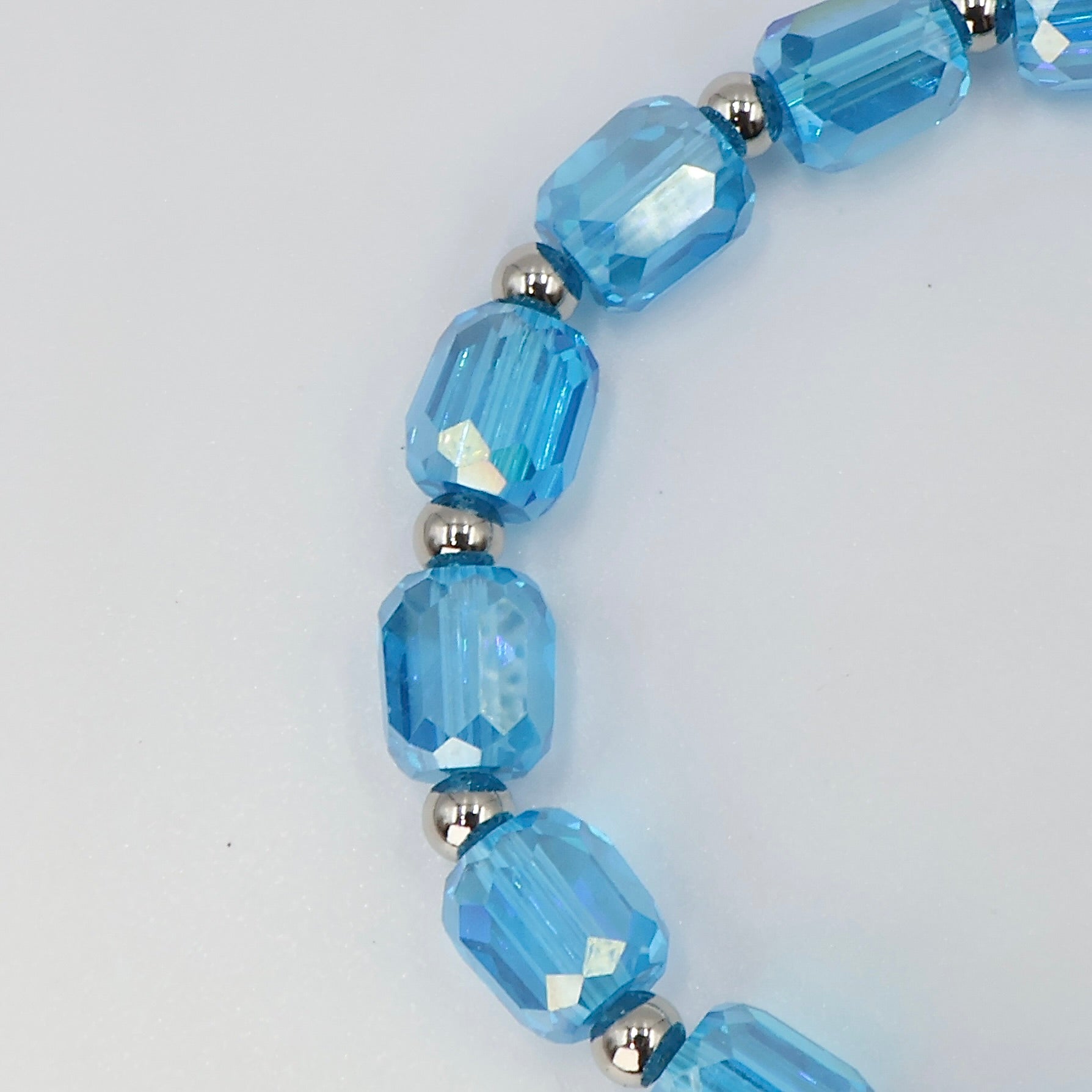 Aqua Dazzle | Faceted Pillar Bracelet