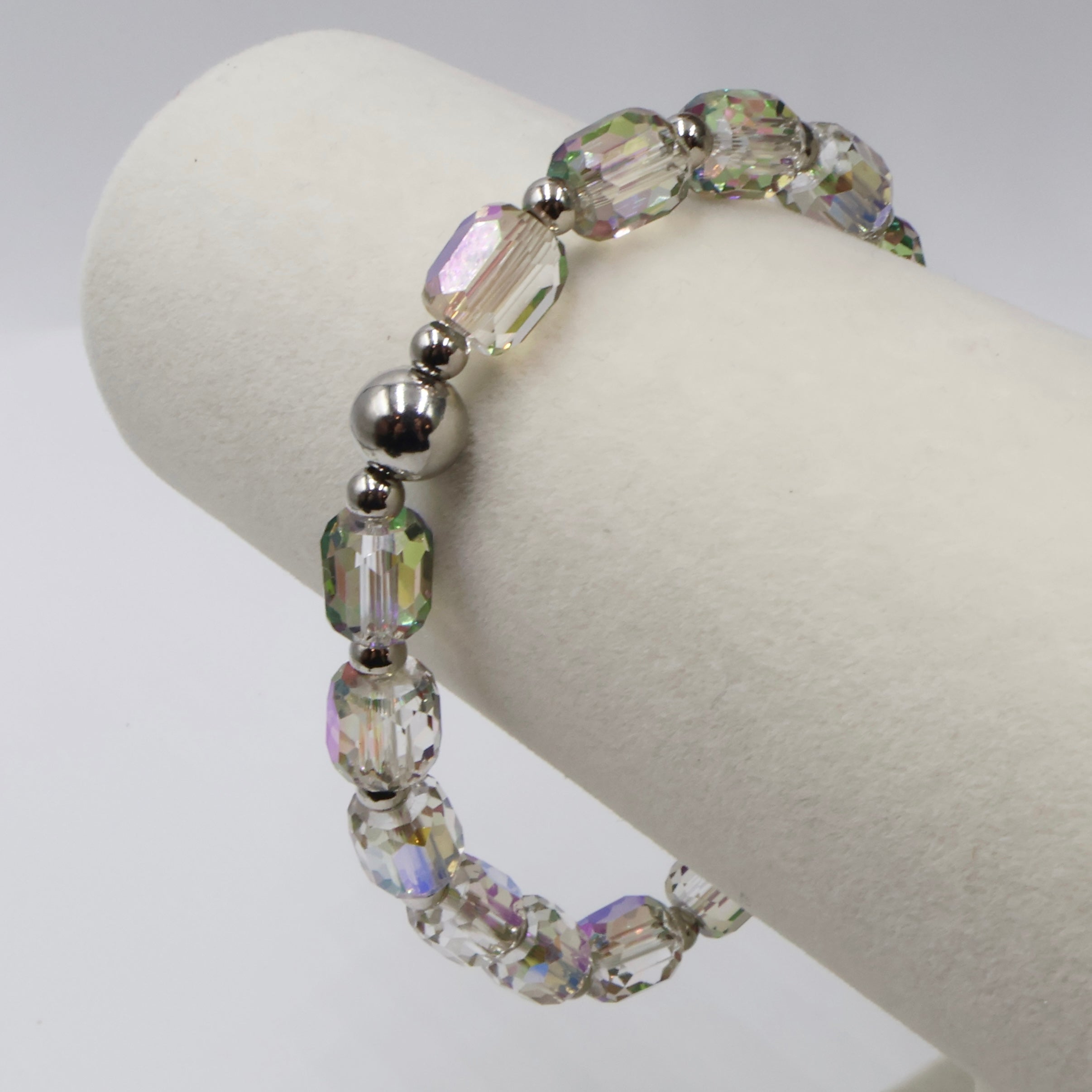 Faceted Cylinder Shape Bracelet ~ Mystique Purple