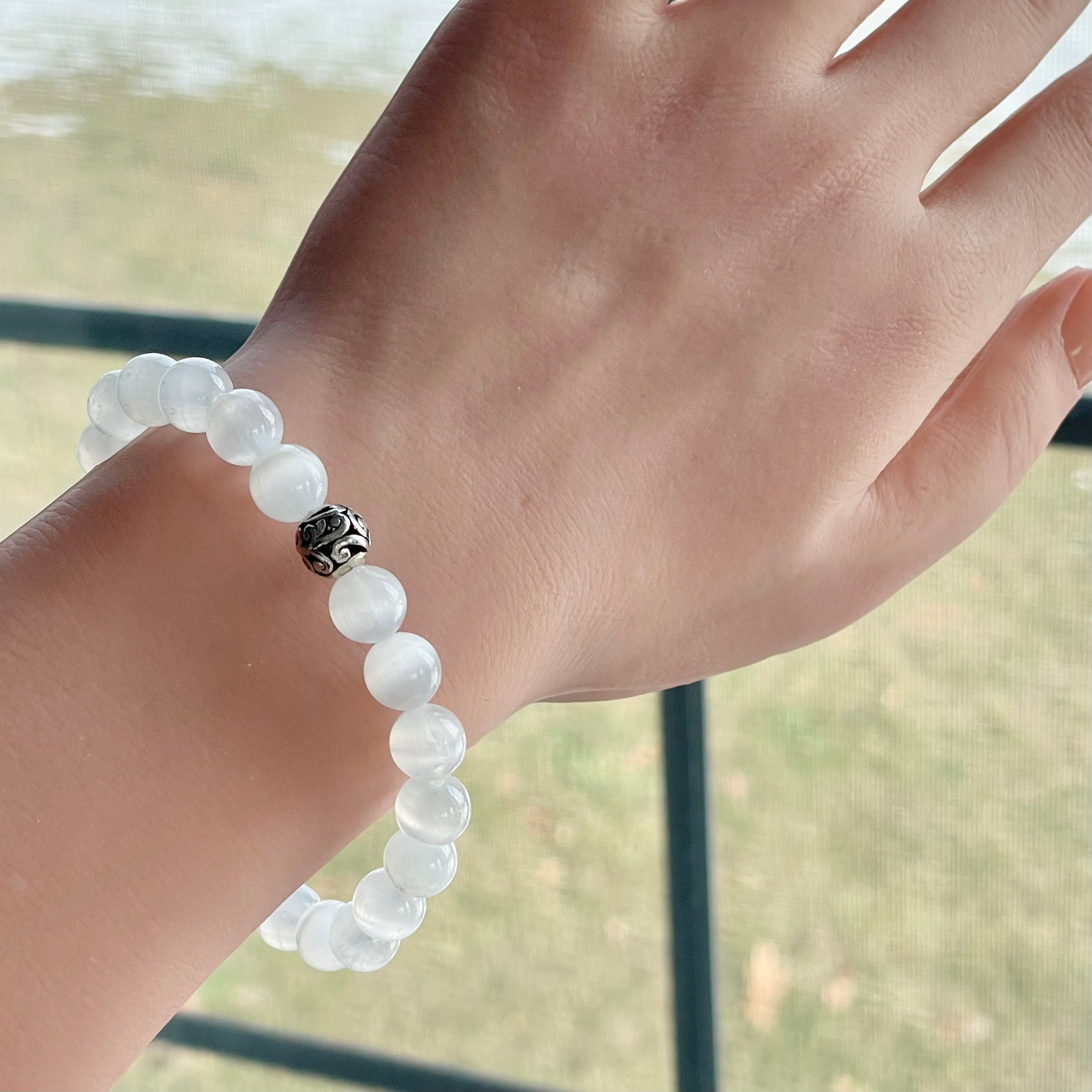 Selenite Bracelet ~ White