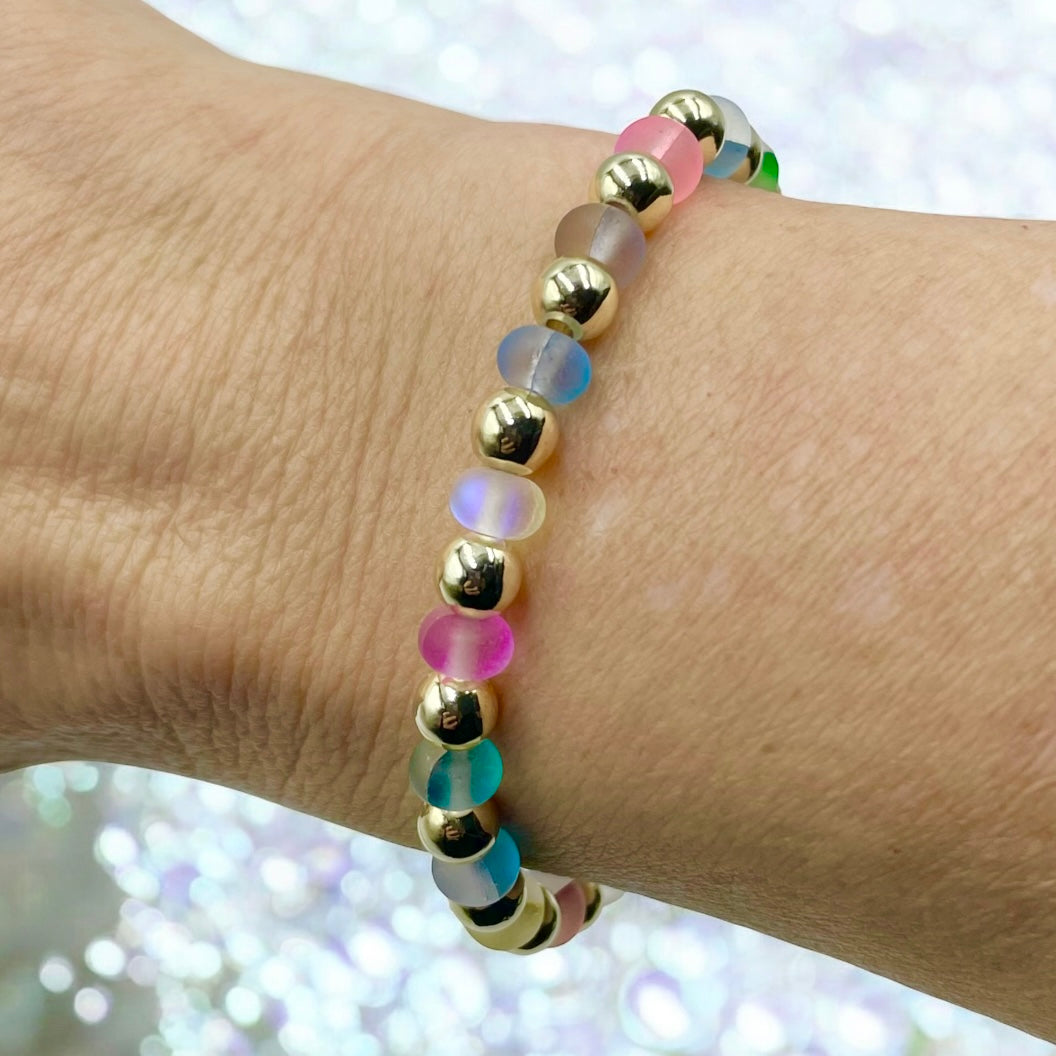 Frosted Aurora Donut Bracelet ~ Kaleidoscope