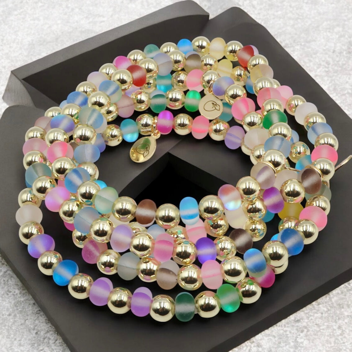Frosted Aurora Donut Bracelet ~ Kaleidoscope