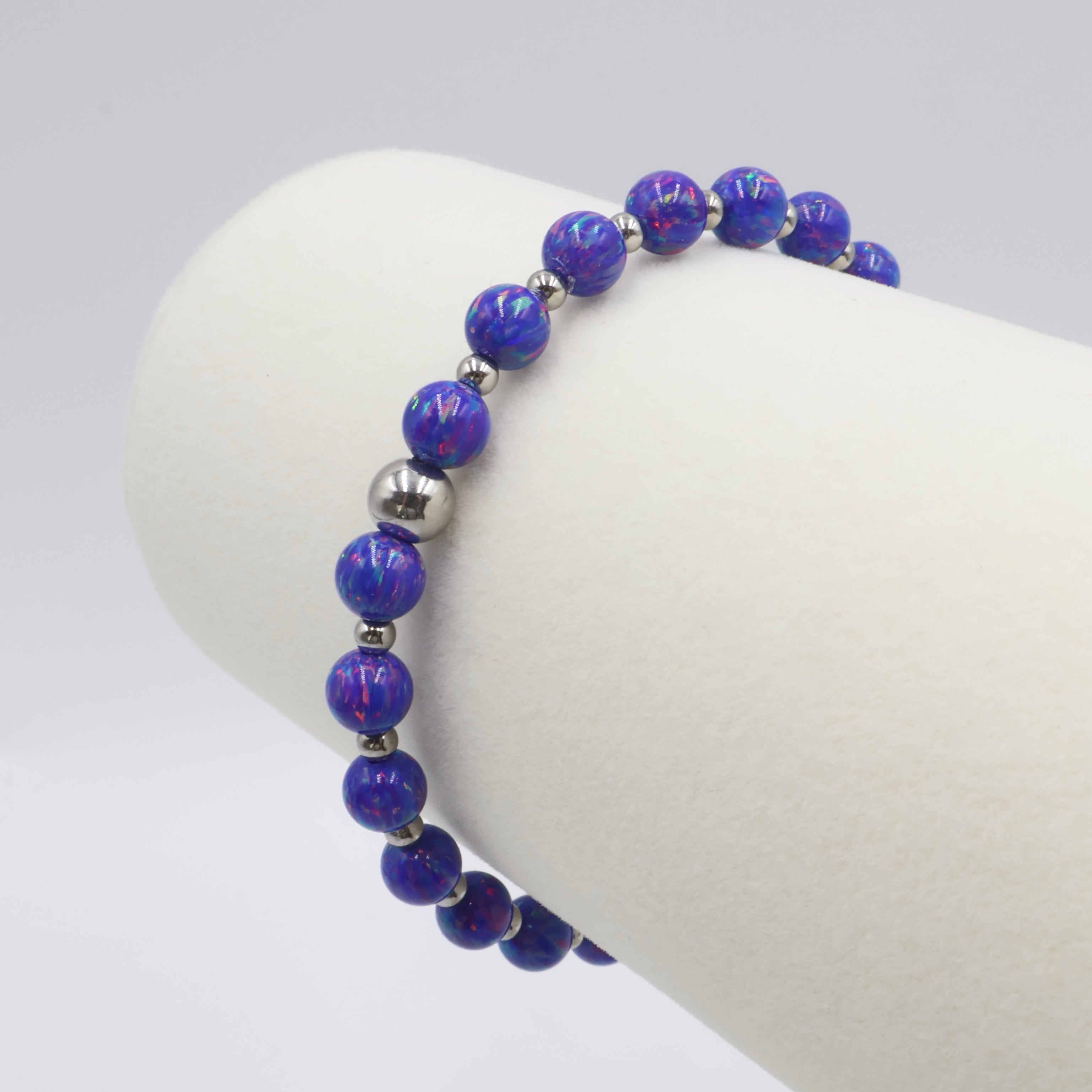 Opal Line Accented Bracelet ~ Imperial Blue
