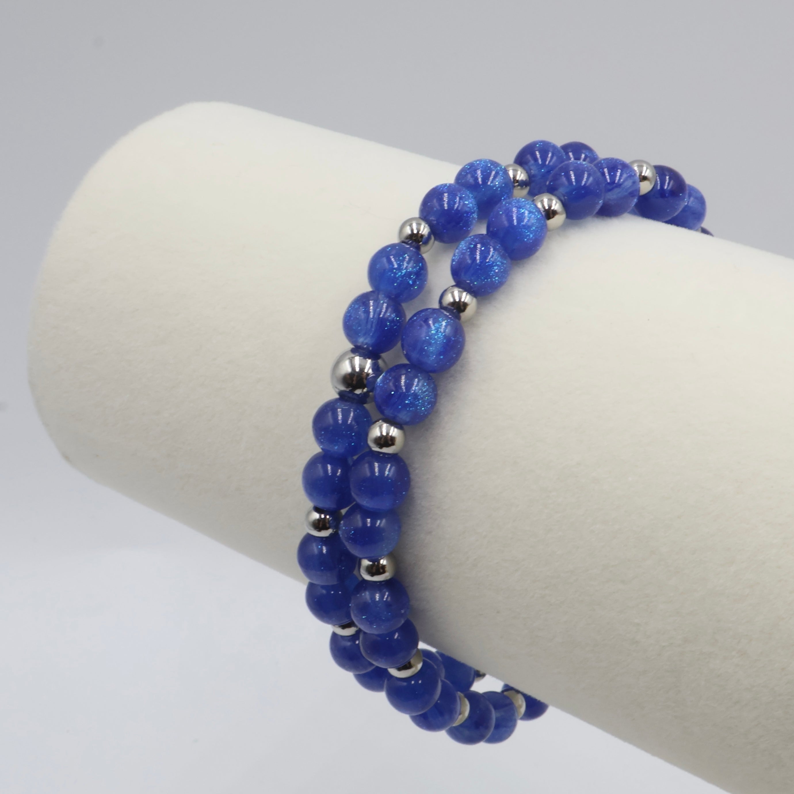 Sparkling Night Sky Wrap Bracelet ~ Starlight Blue