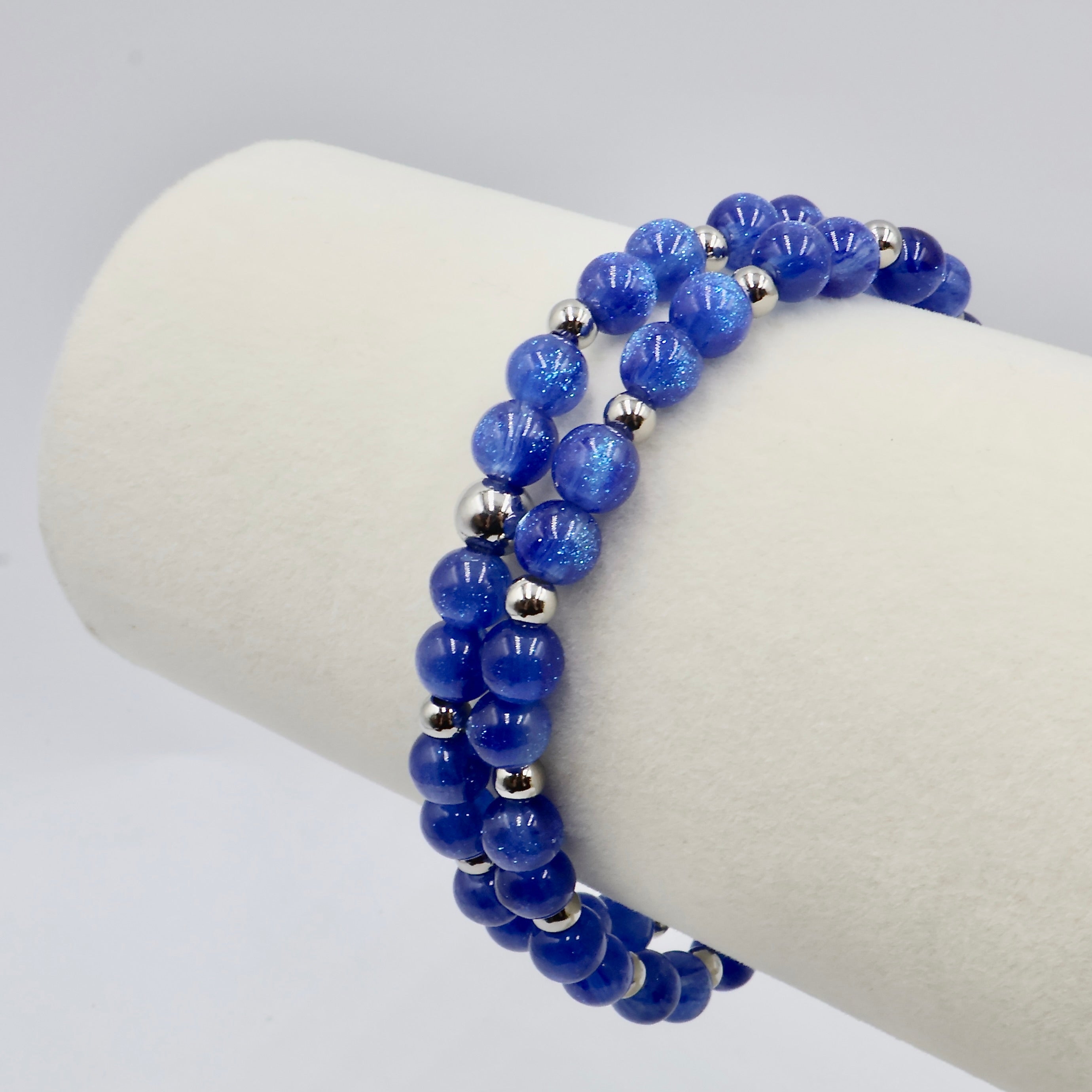 Sparkling Night Sky Wrap Bracelet ~ Starlight Blue