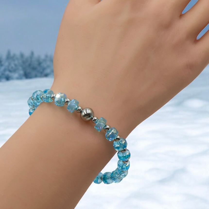 Crystal Wheel Bracelet ~ Turquoise