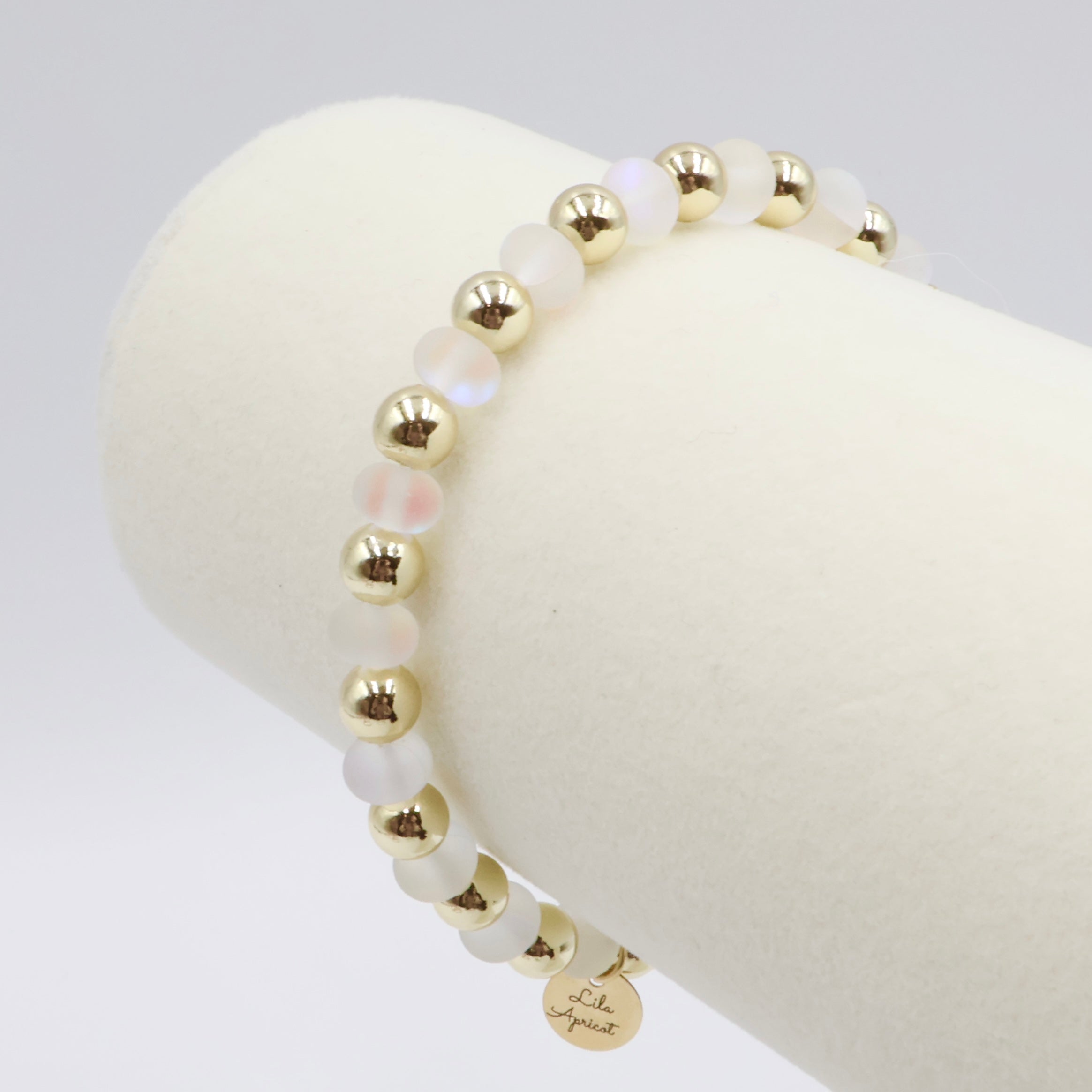 Frosted Aurora Donut Bracelet ~ Crystal Frost