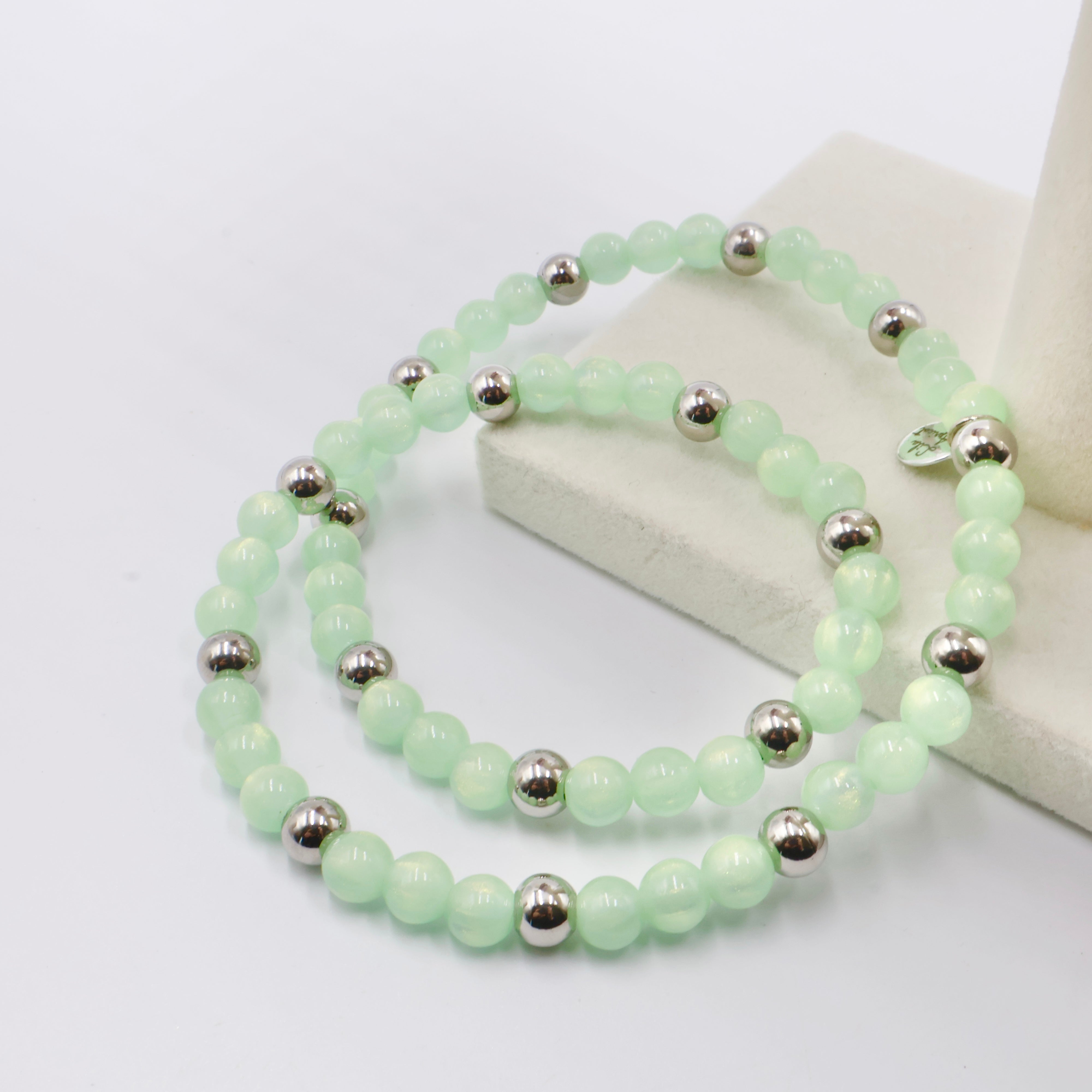 Dreamy Night Sky Wrap Bracelet ~ Mint Breeze