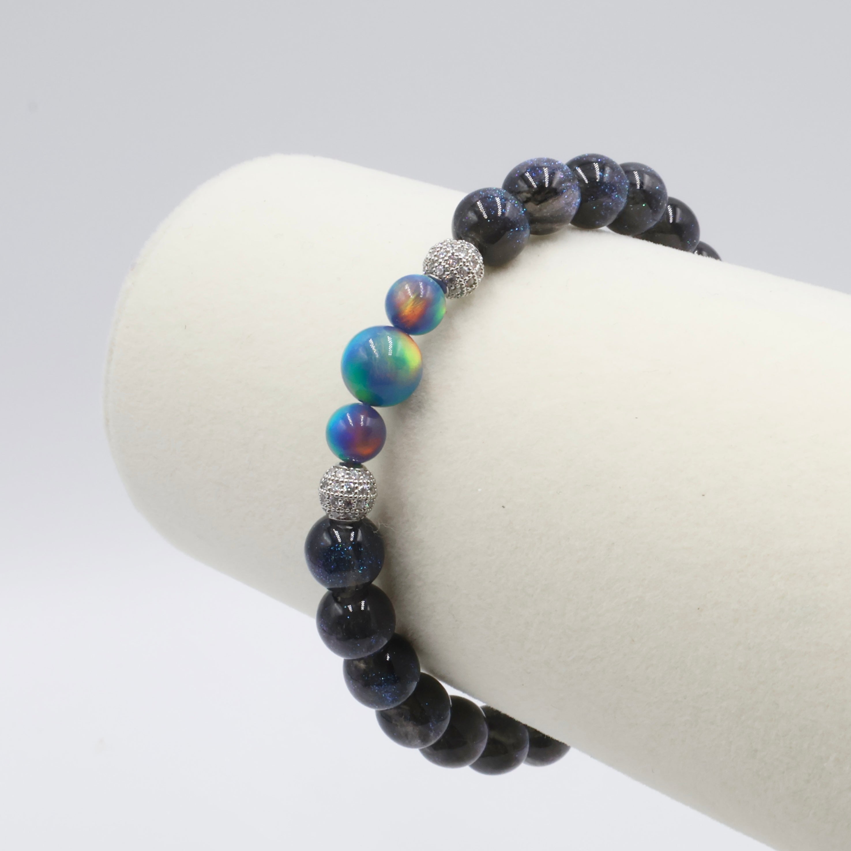 Nightfall with Blue Aura Opals