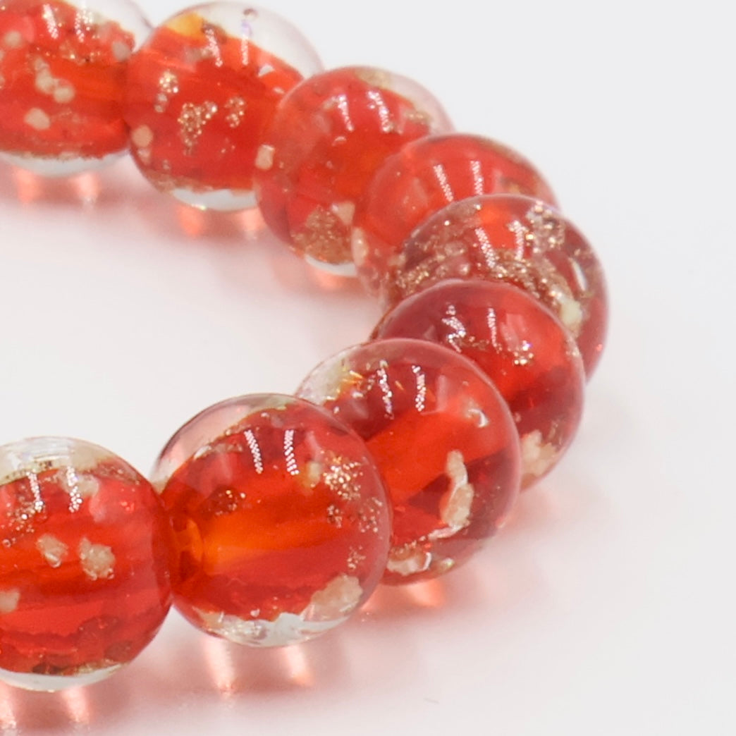 Luminous Gold Sand Bracelet ~ Red Poppy