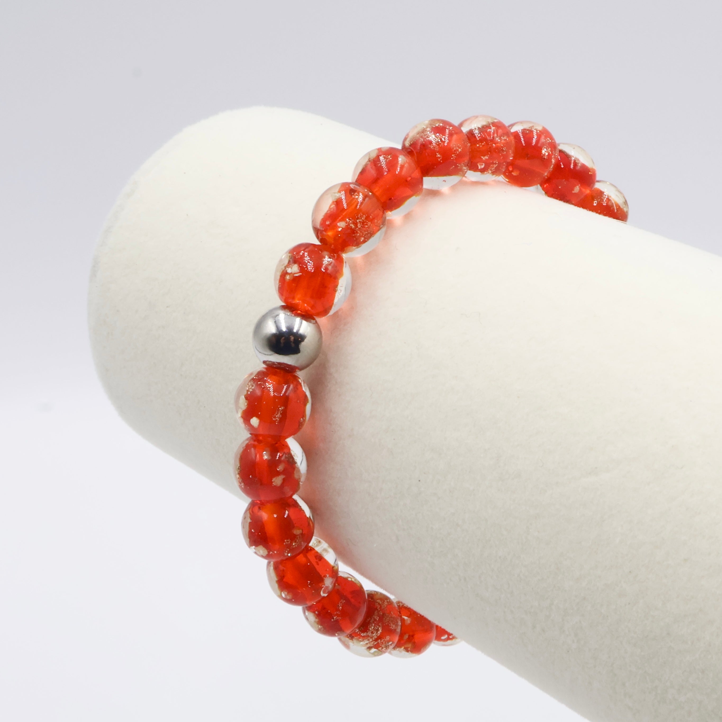 Luminous Gold Sand Bracelet ~ Red Poppy