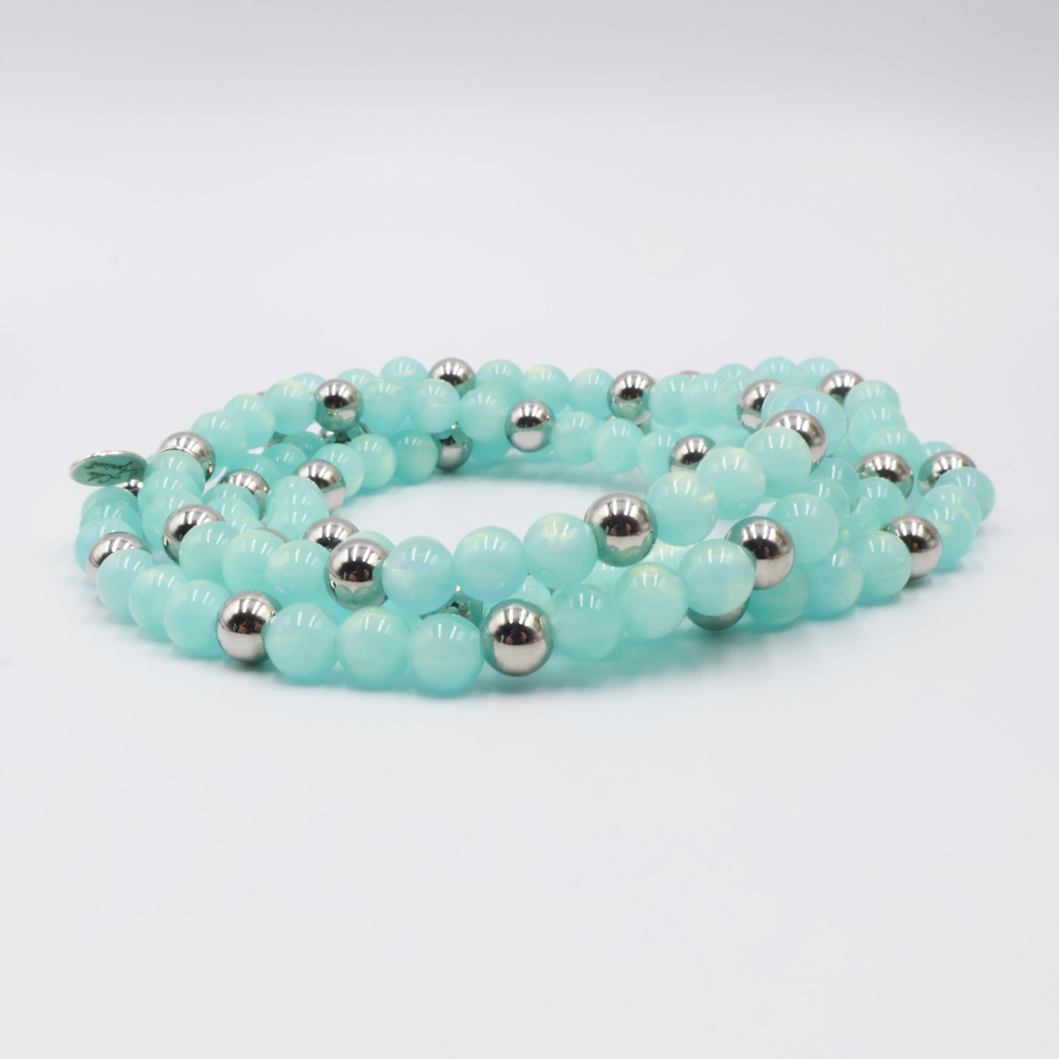 Dreamy Night Sky Wrap Bracelet ~ Aqua Sky