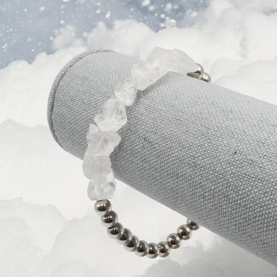 Ice Nugget Bracelet ~ Rock Quartz