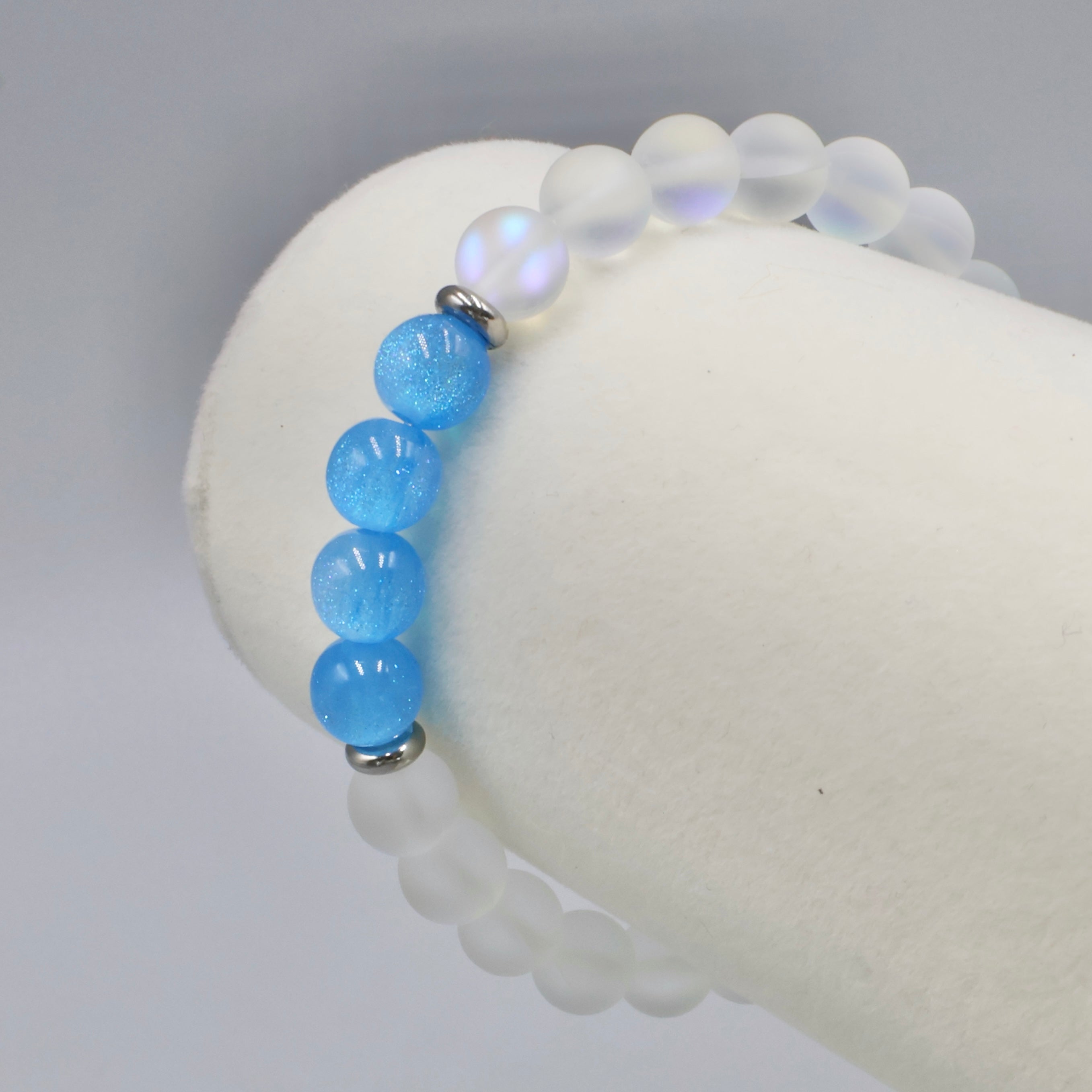 Frosted Aurora and Azure Sparkle Bracelet