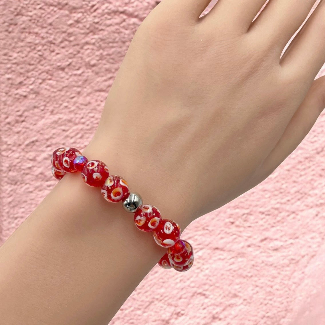 Rings of Light Bracelet ~ Perfect Red