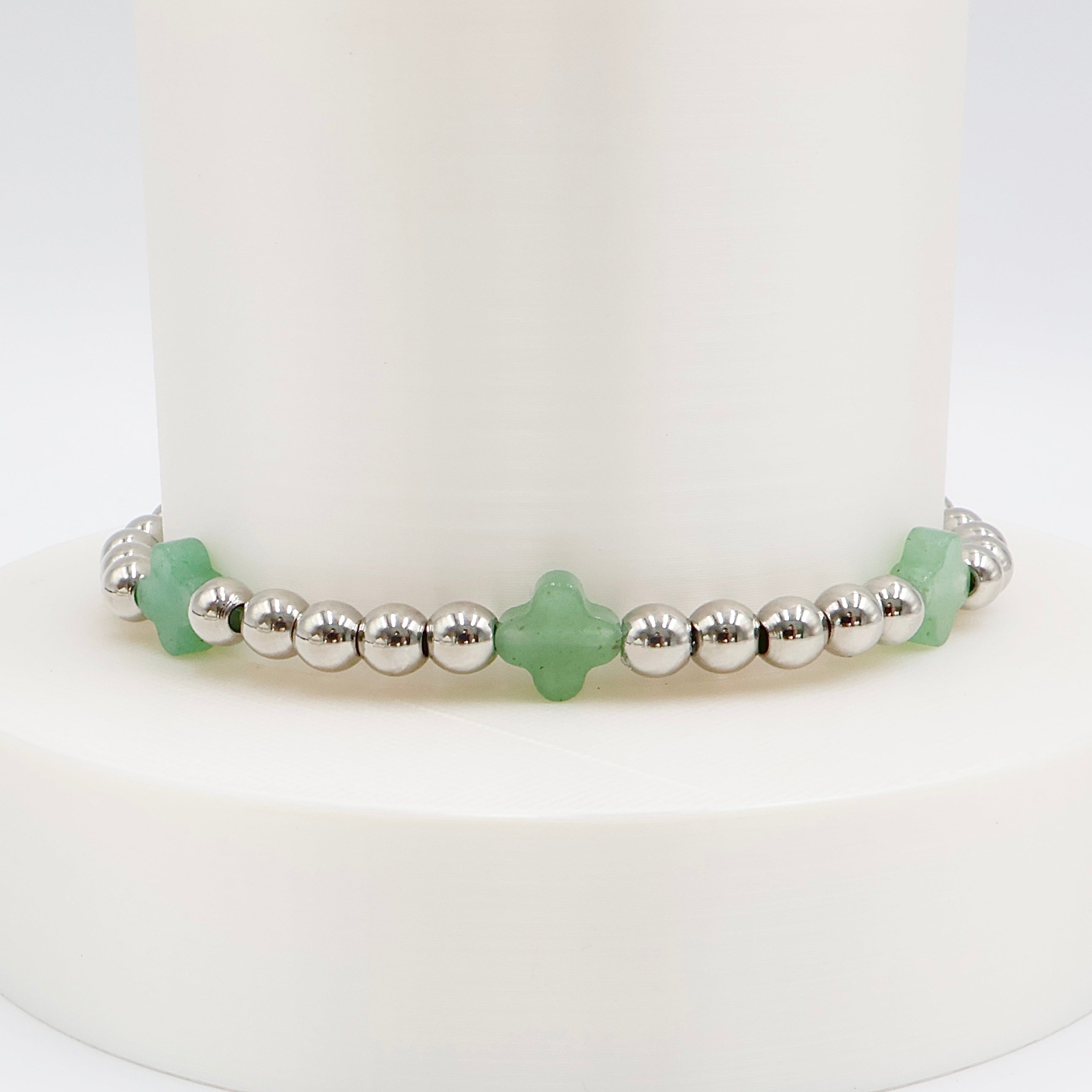 Green Aventurine Clover Bracelet