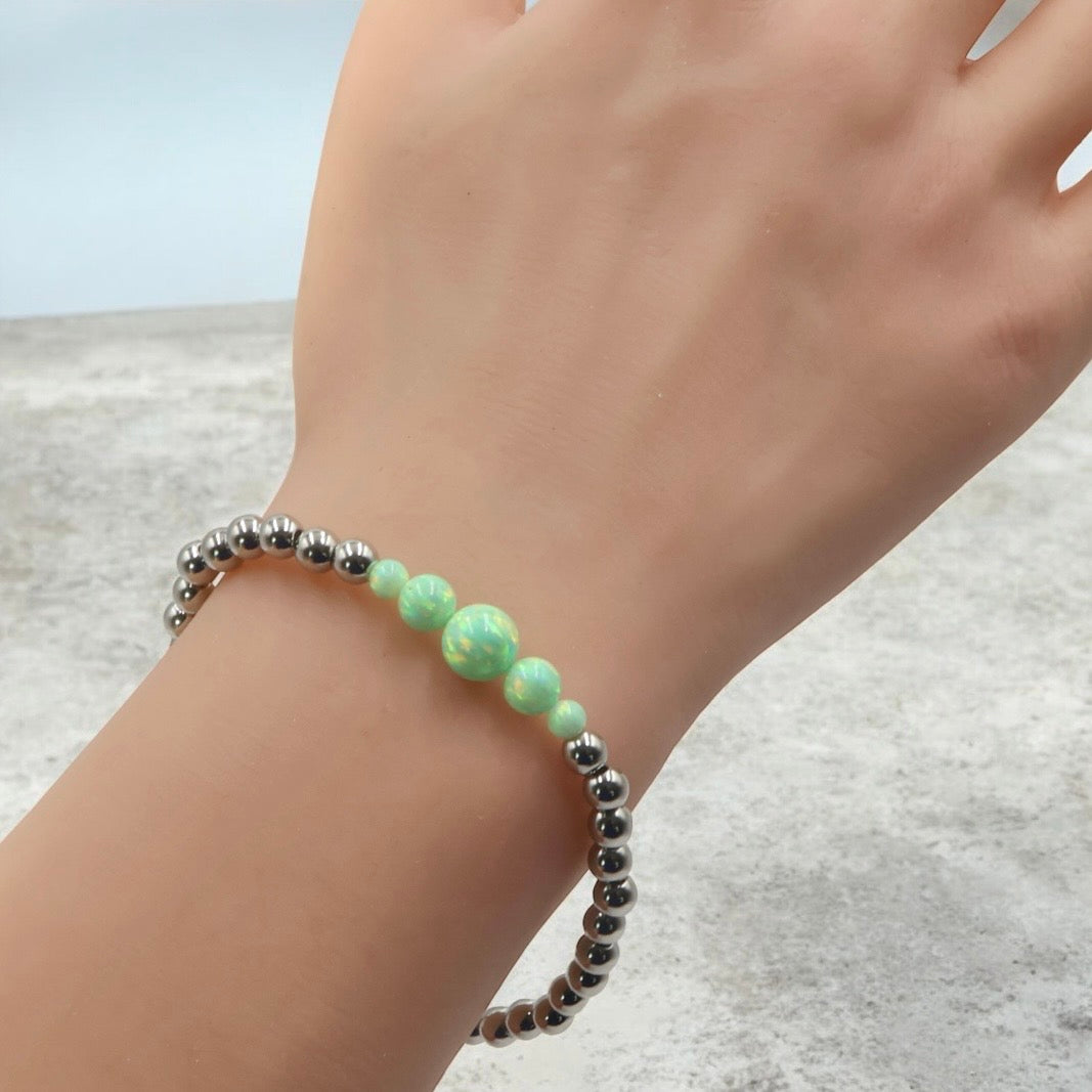 Opal Cascade Bracelet ~ Key Lime