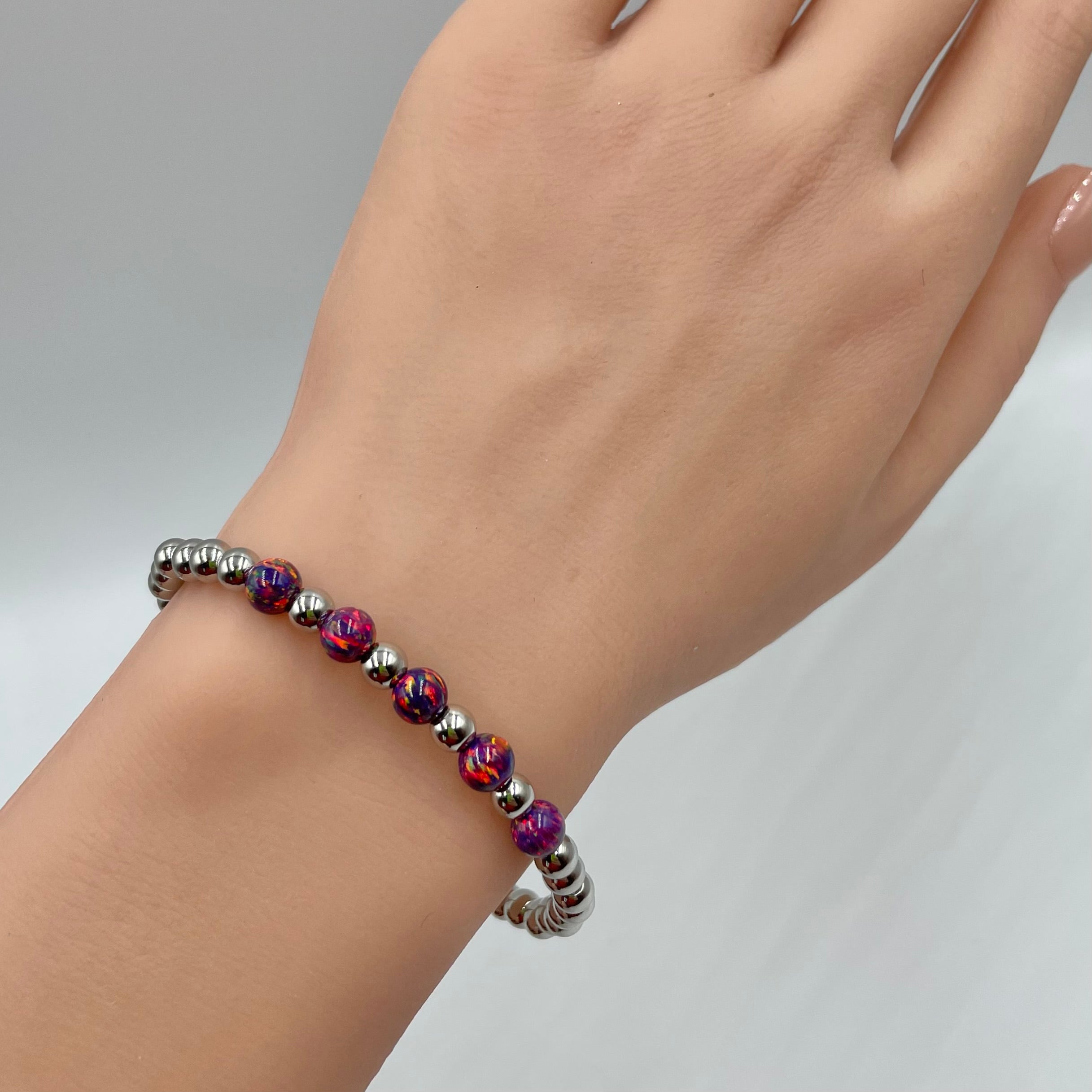 5-Opals Bracelet ~ Wild Orchid