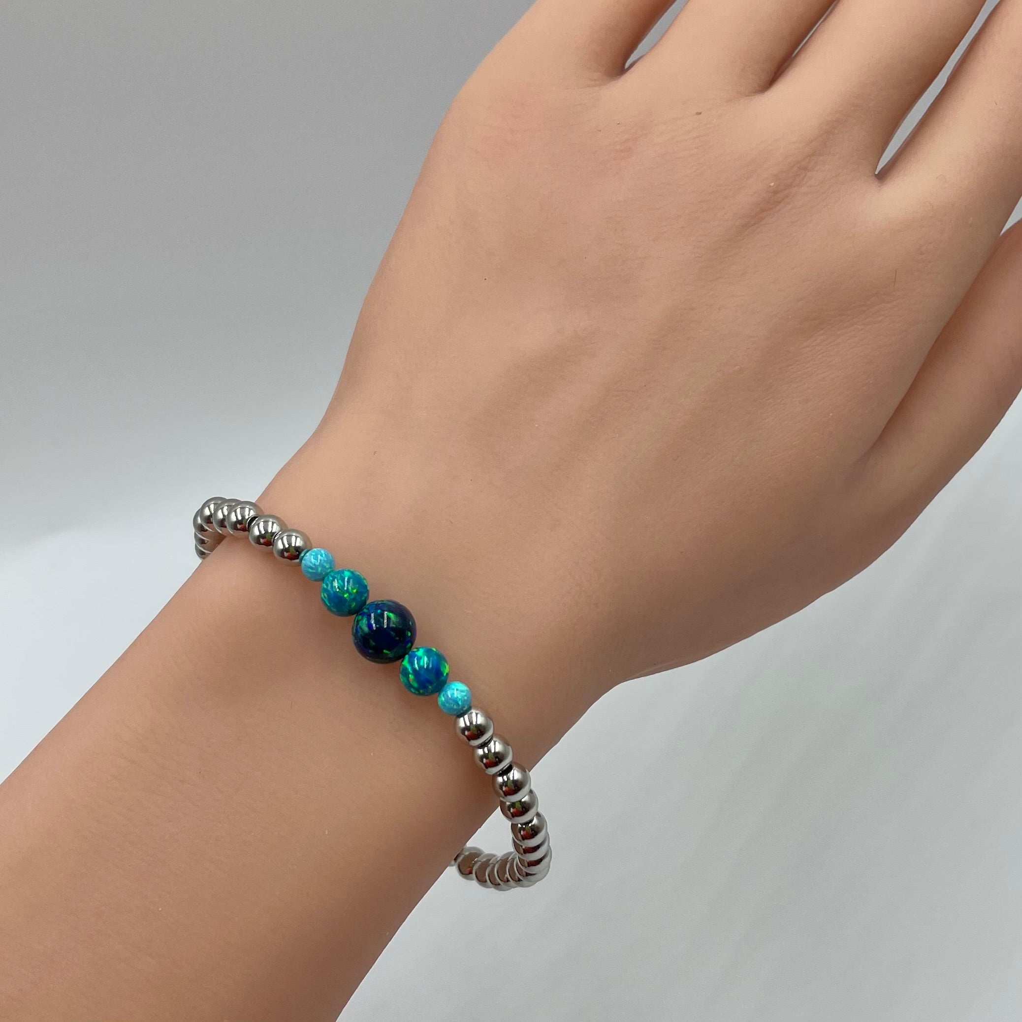 Opal Ombre Bracelet ~ Turquoise Blue Waters ~ Cascade