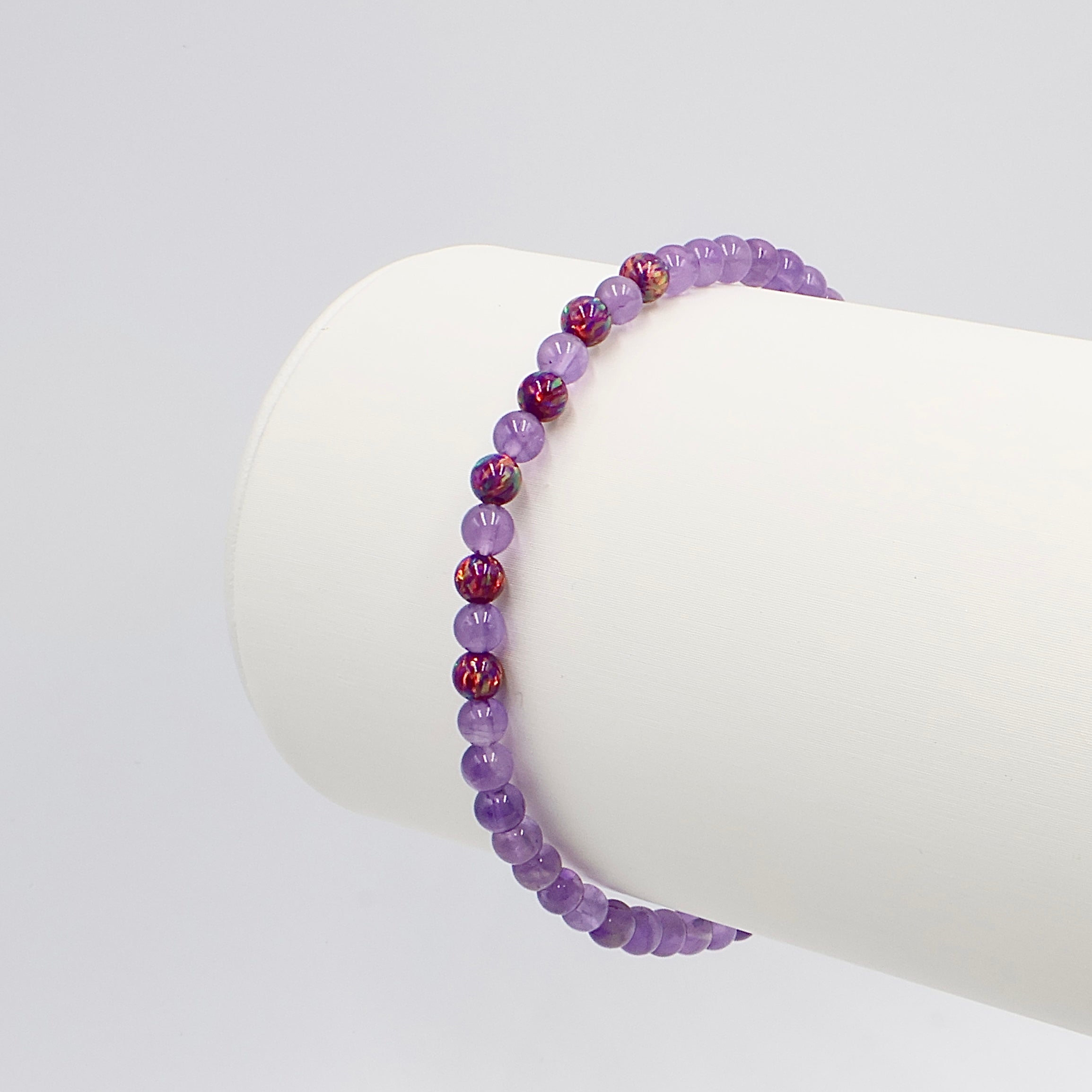 Amethyst | Micro Gem Opal Bracelet
