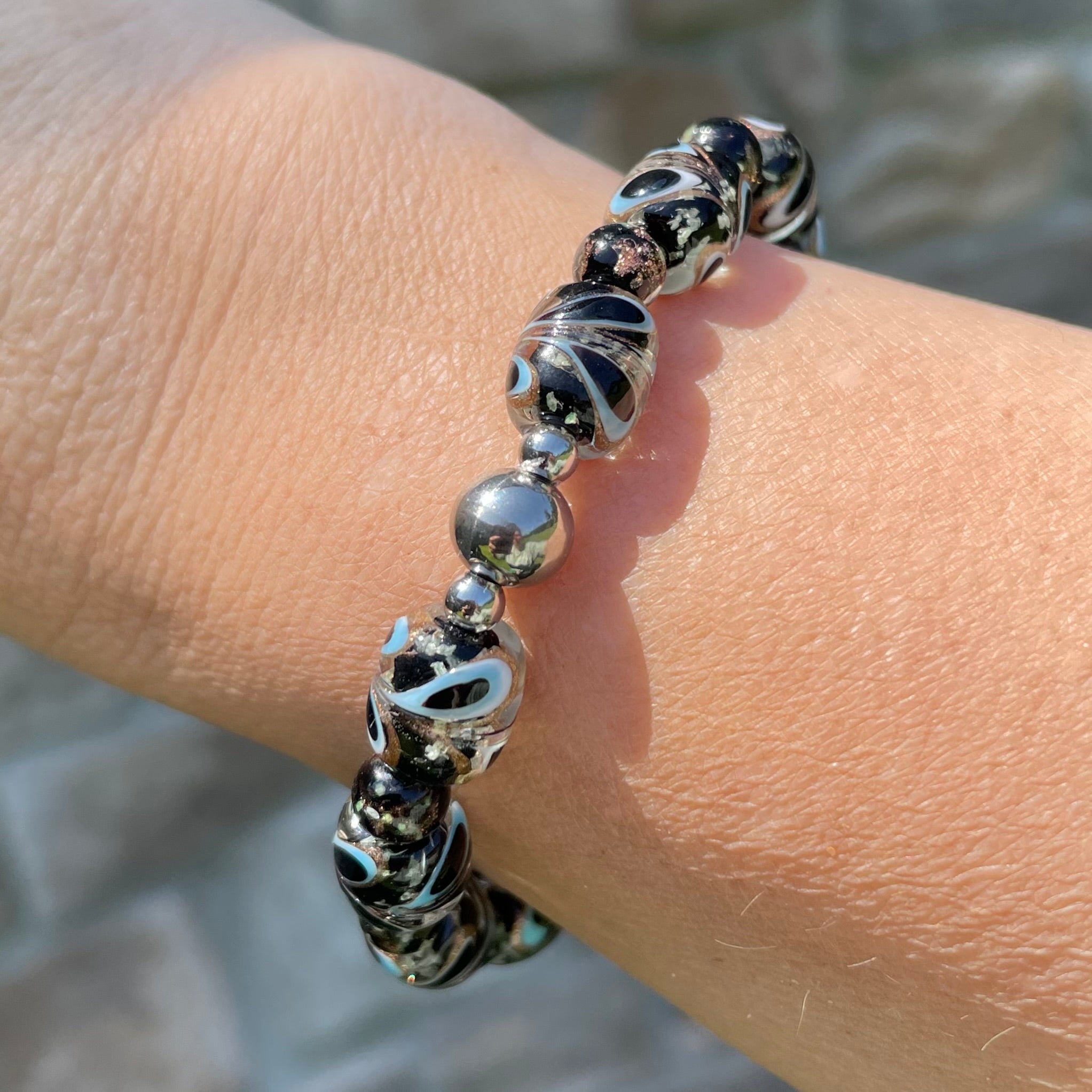 Luminous Feather Glow Bracelet ~ Black