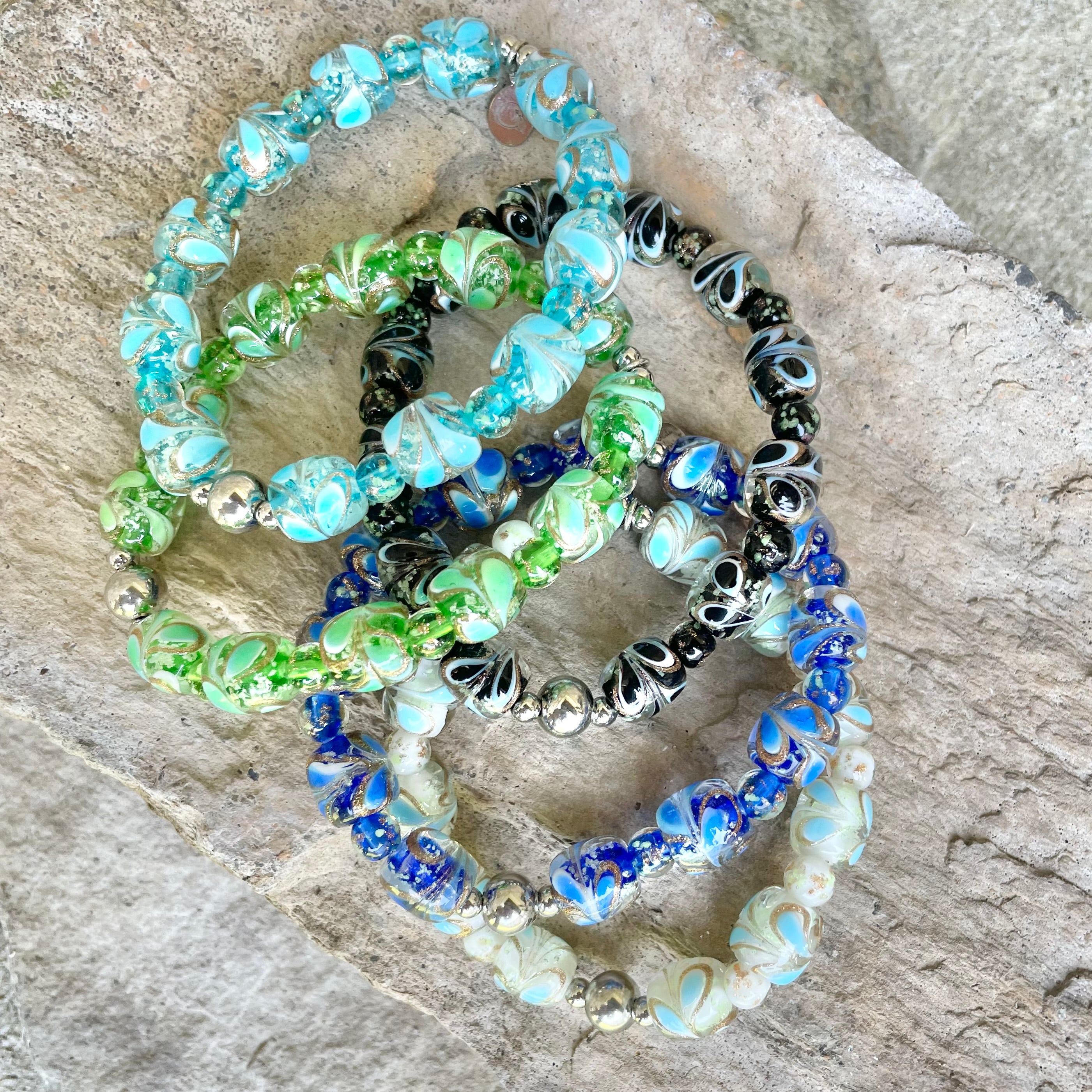Luminous Feather Glow Bracelet ~ Sky Blue
