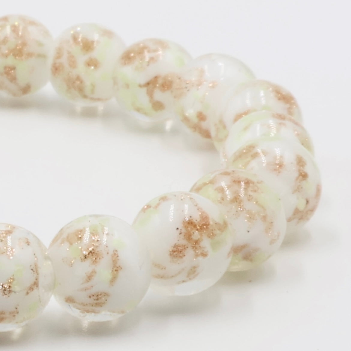 Luminous Gold Sand Bracelet ~ White