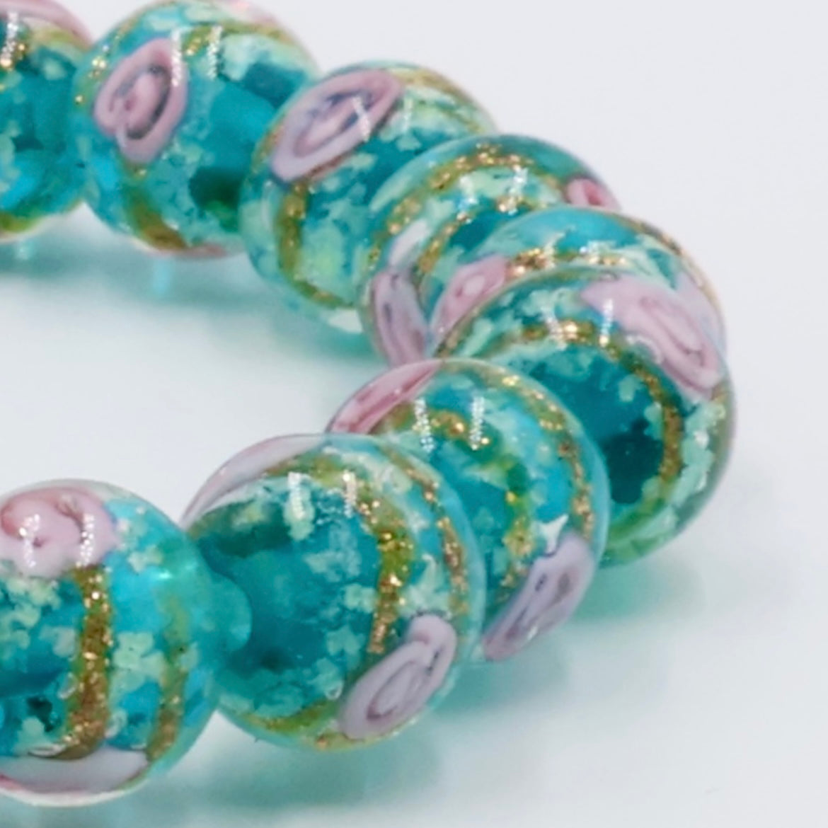 Luminous Rose Bracelet ~ Teal