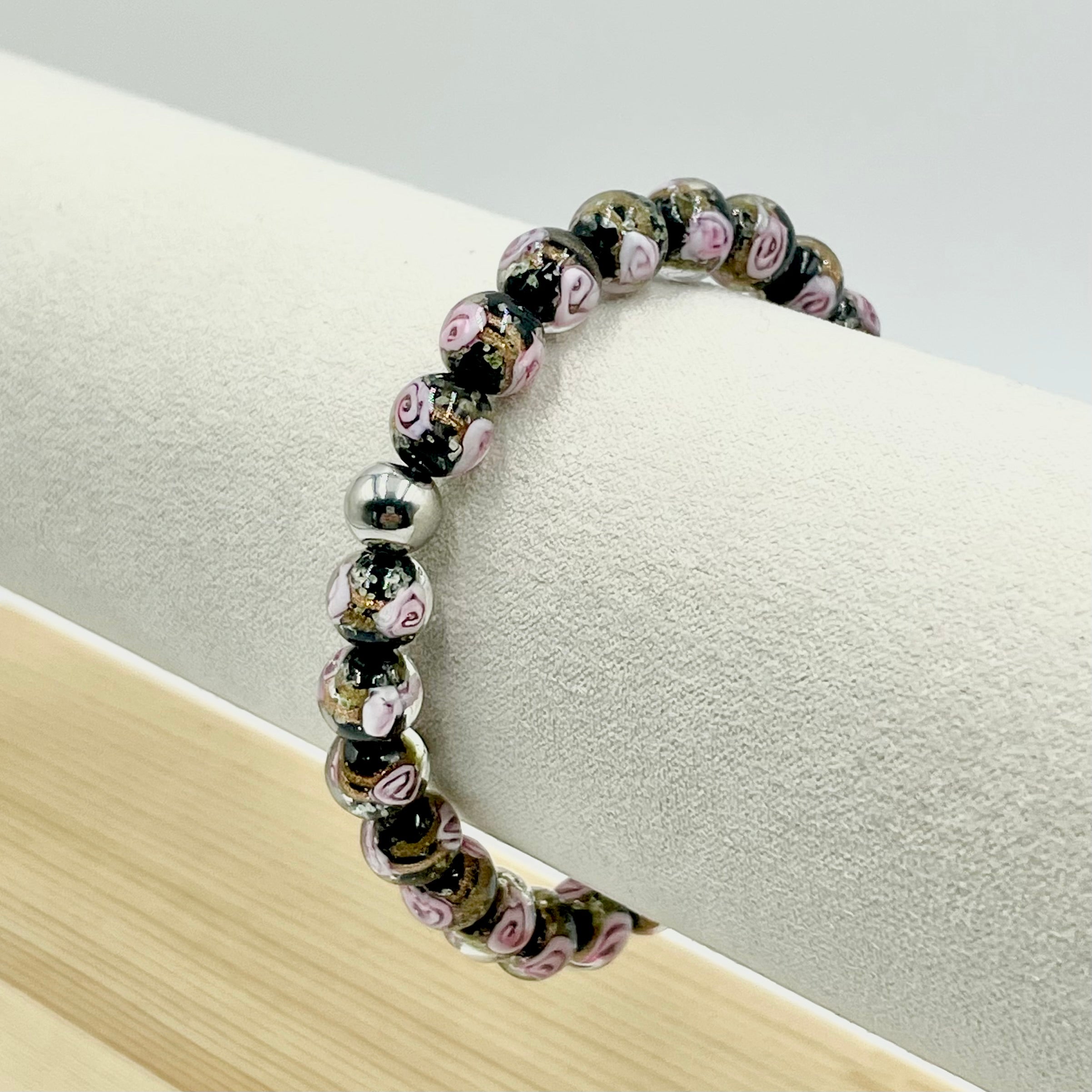 Luminous Rose Bracelet ~ Black