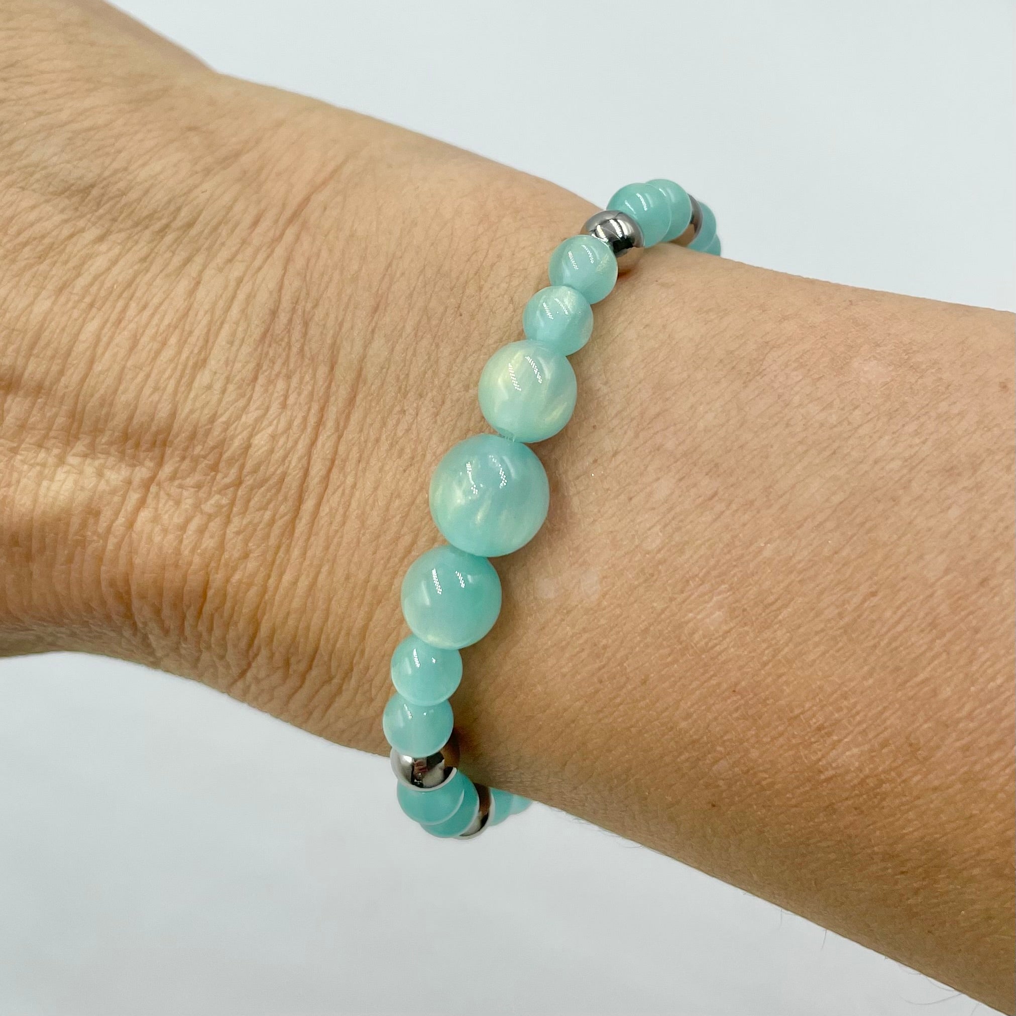 Dreamy Night Sky Cascade Bracelet ~ Aqua Sky