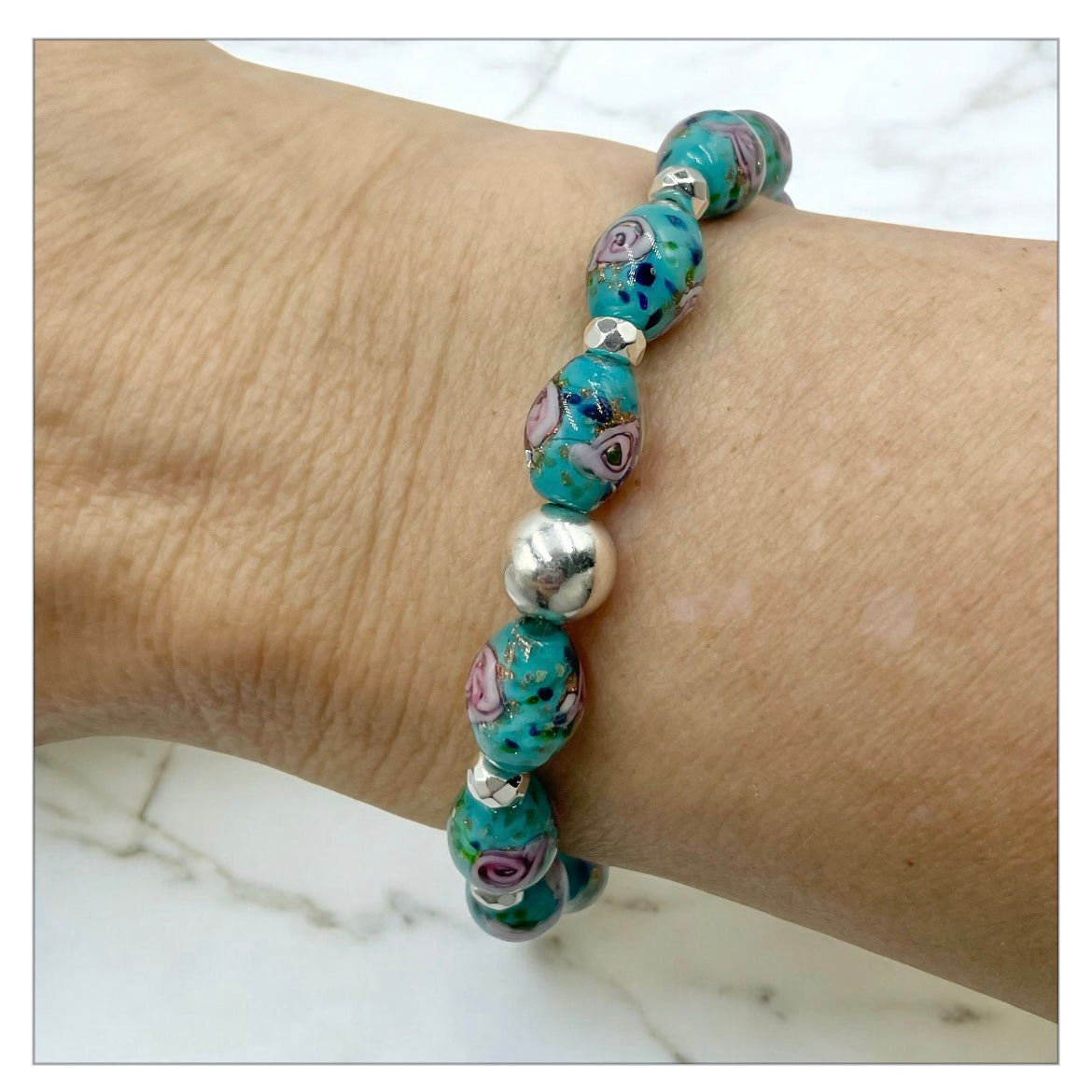 Luminous Oval Rose Bracelets ~ Hawaiian Ocean Rose