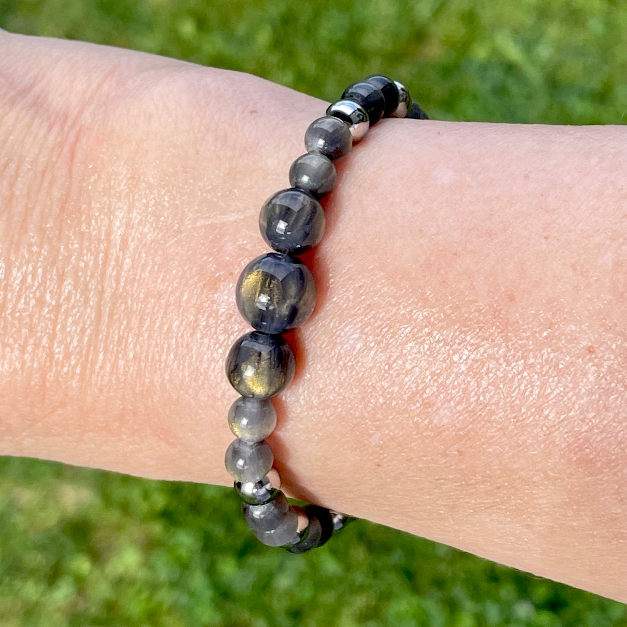 Dreamy Night Sky Cascade Bracelet ~ Dark Silhouette