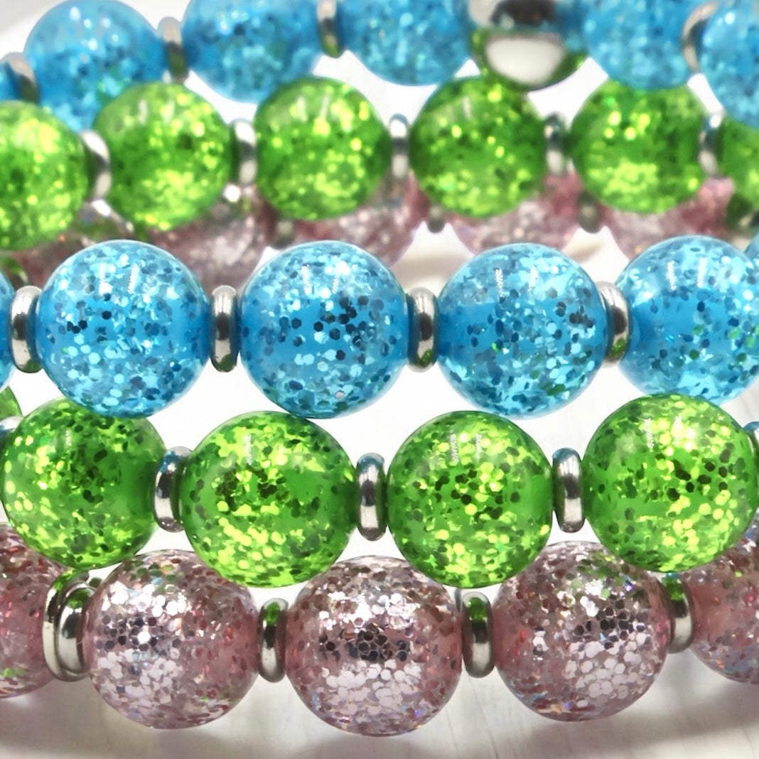 Glitter Bracelet ~ Fern Green