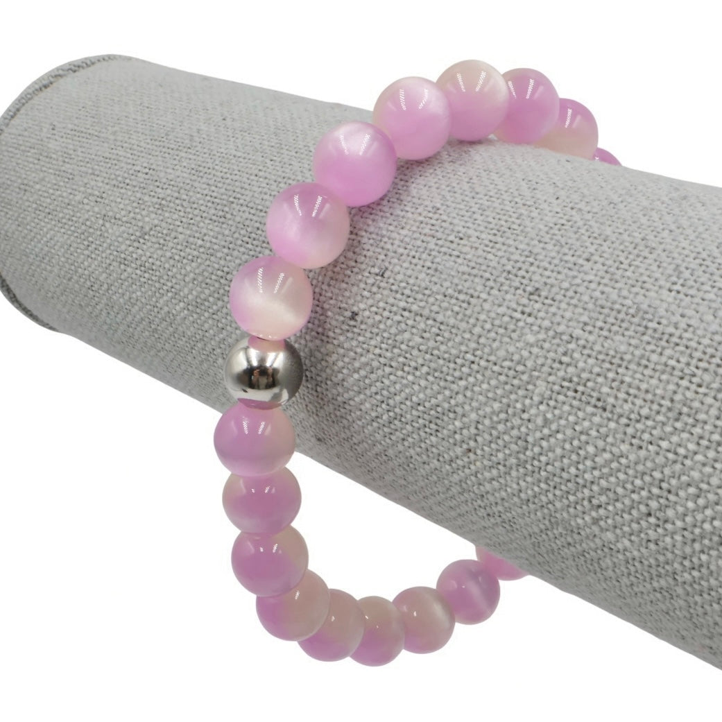 Satin Mist Bracelet ~ Pink Ice