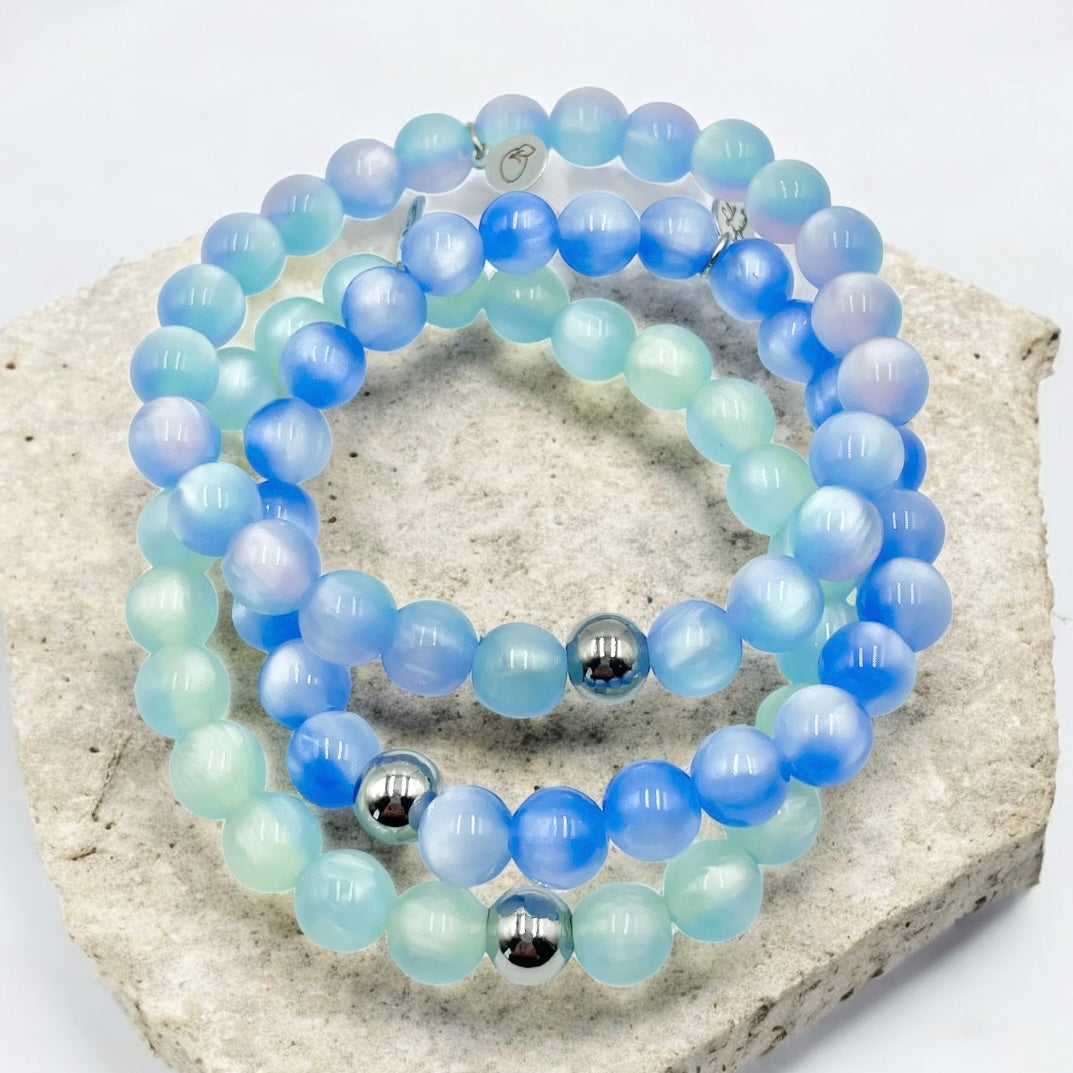 Satin Mist Bracelet ~ Blue Frost