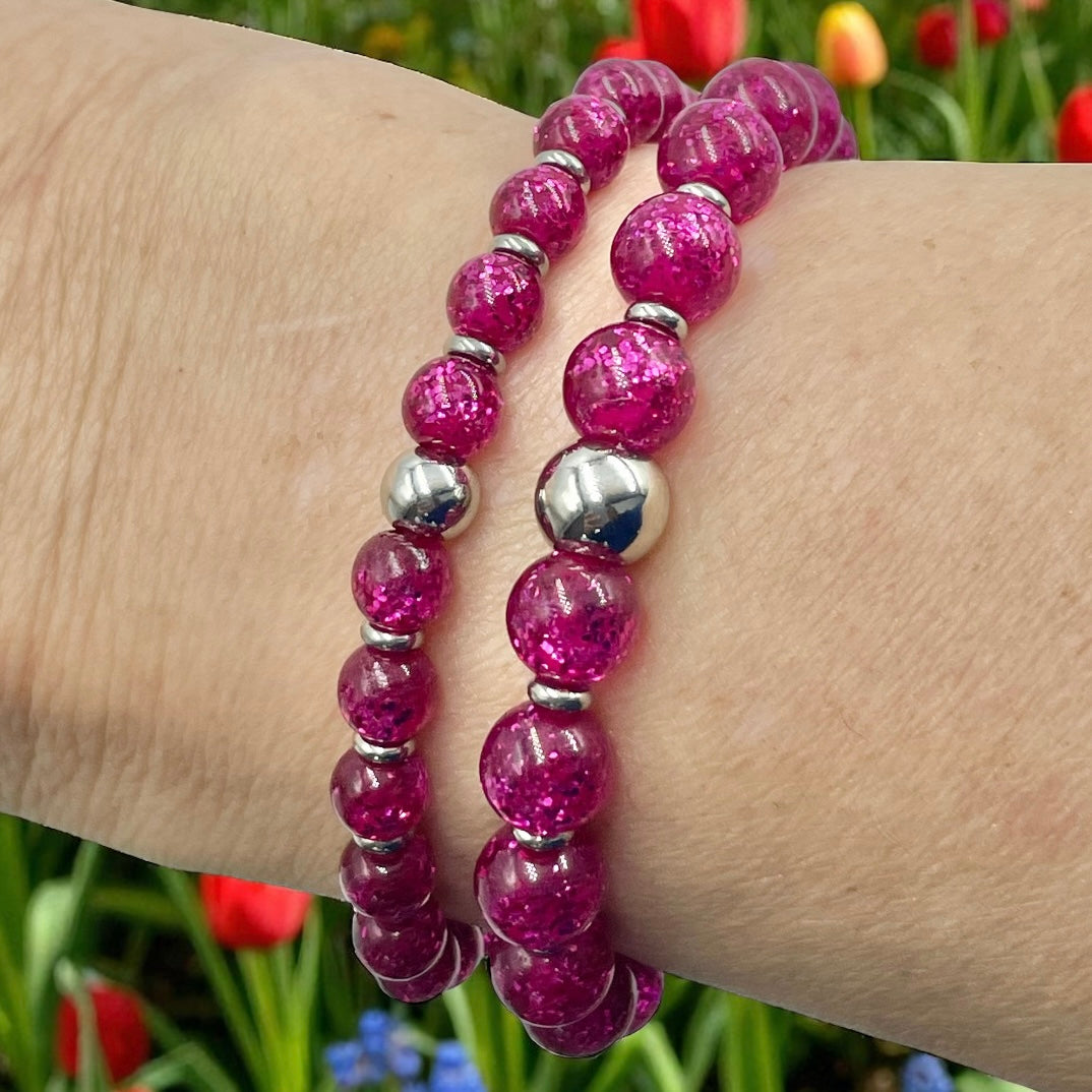 Glitter Bracelet ~ Loganberry